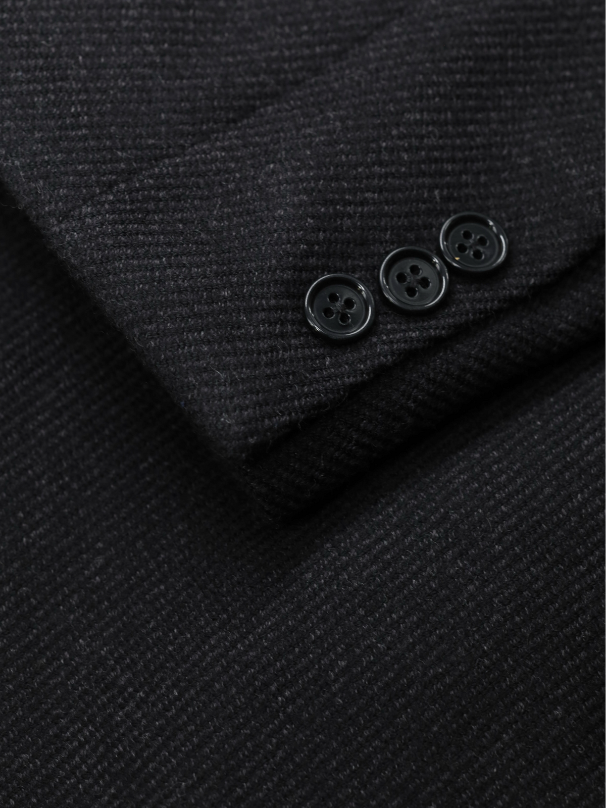 Canali Anthracite Waterrepellent-Wool Twill Carcoat