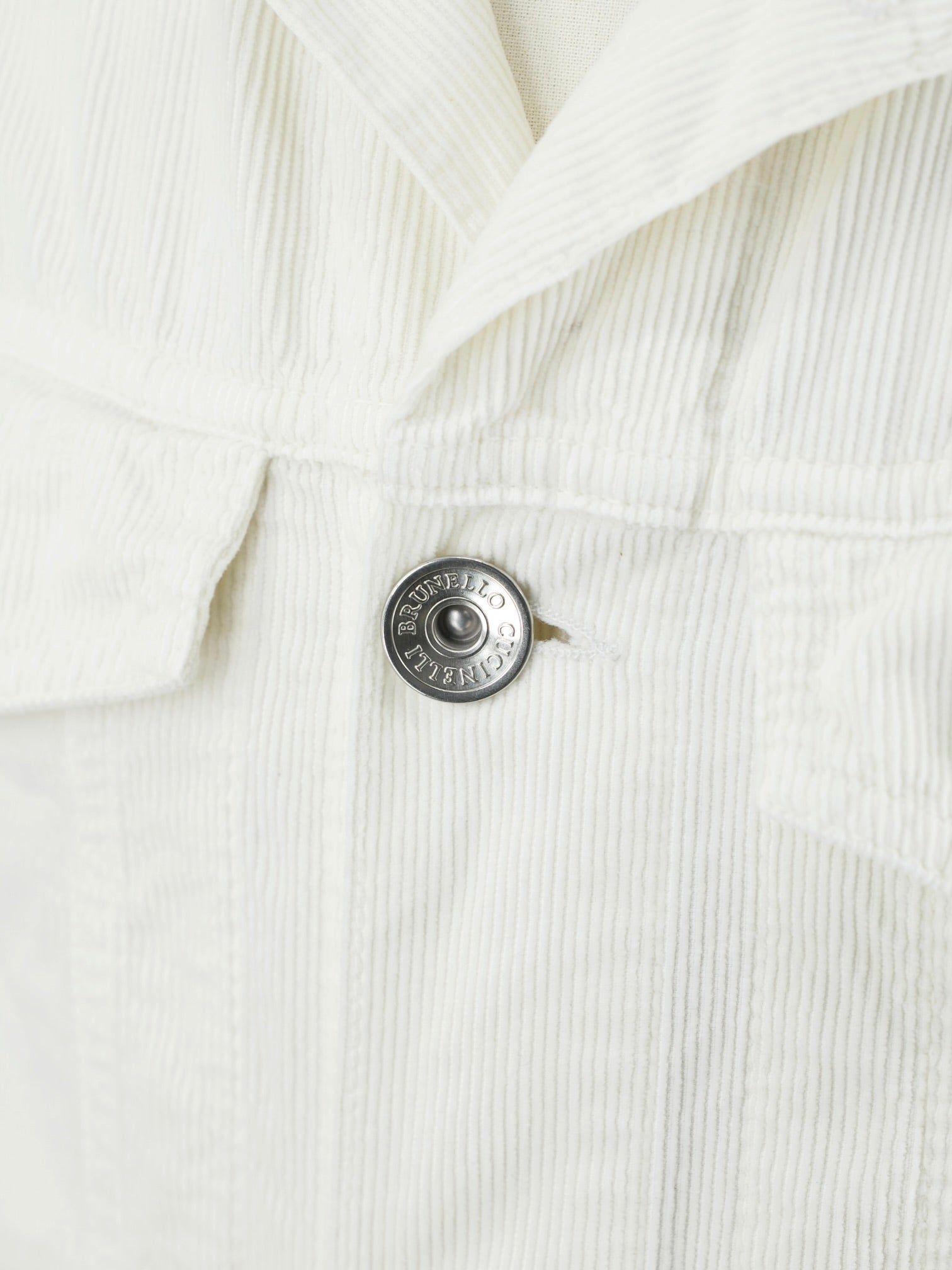 Brunello Cucinelli Offwhite Cotton-Corduroy Casual Jacket