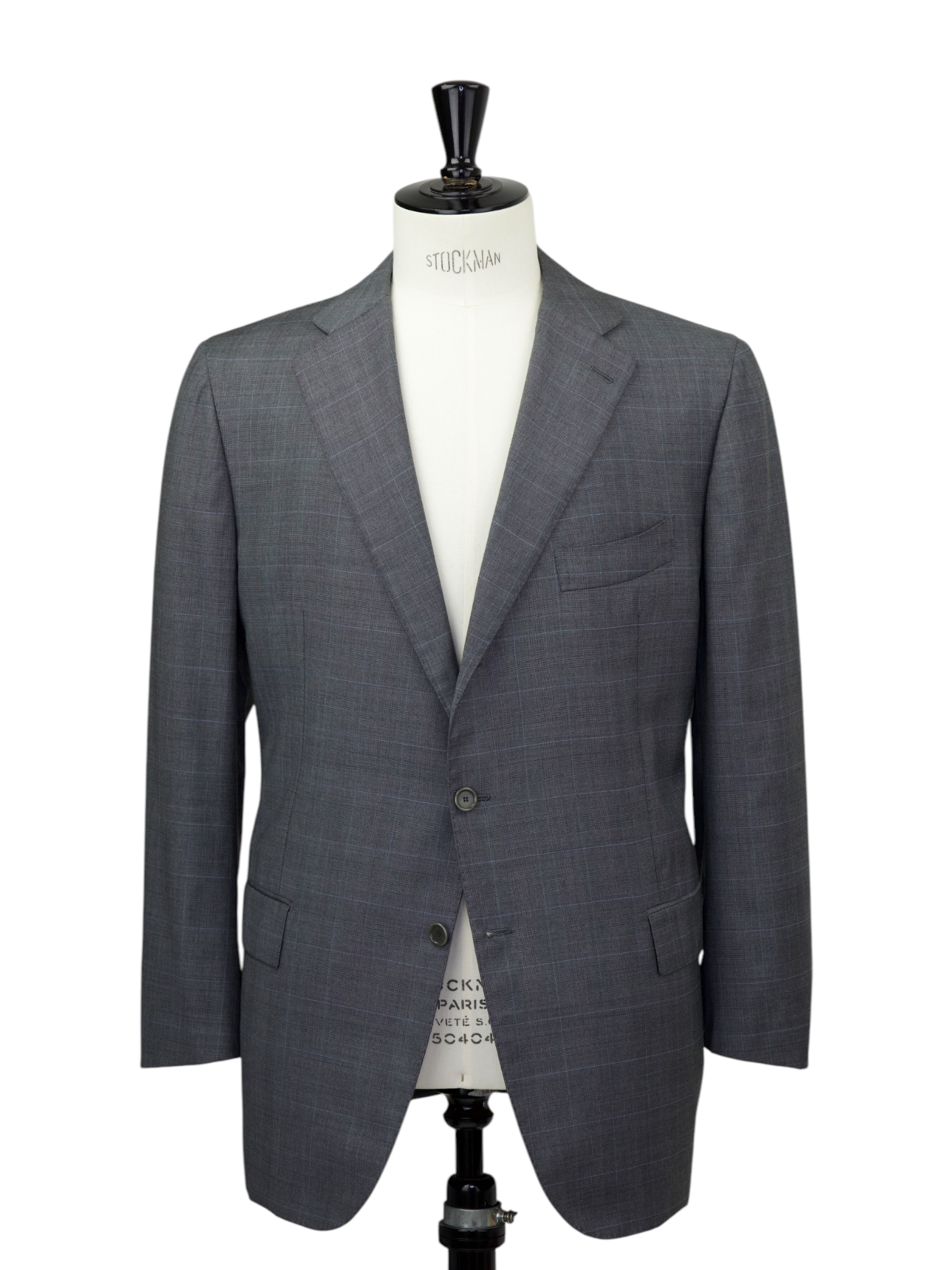 Cesare Attolini Grey Super 150’s Windowpane Jacket