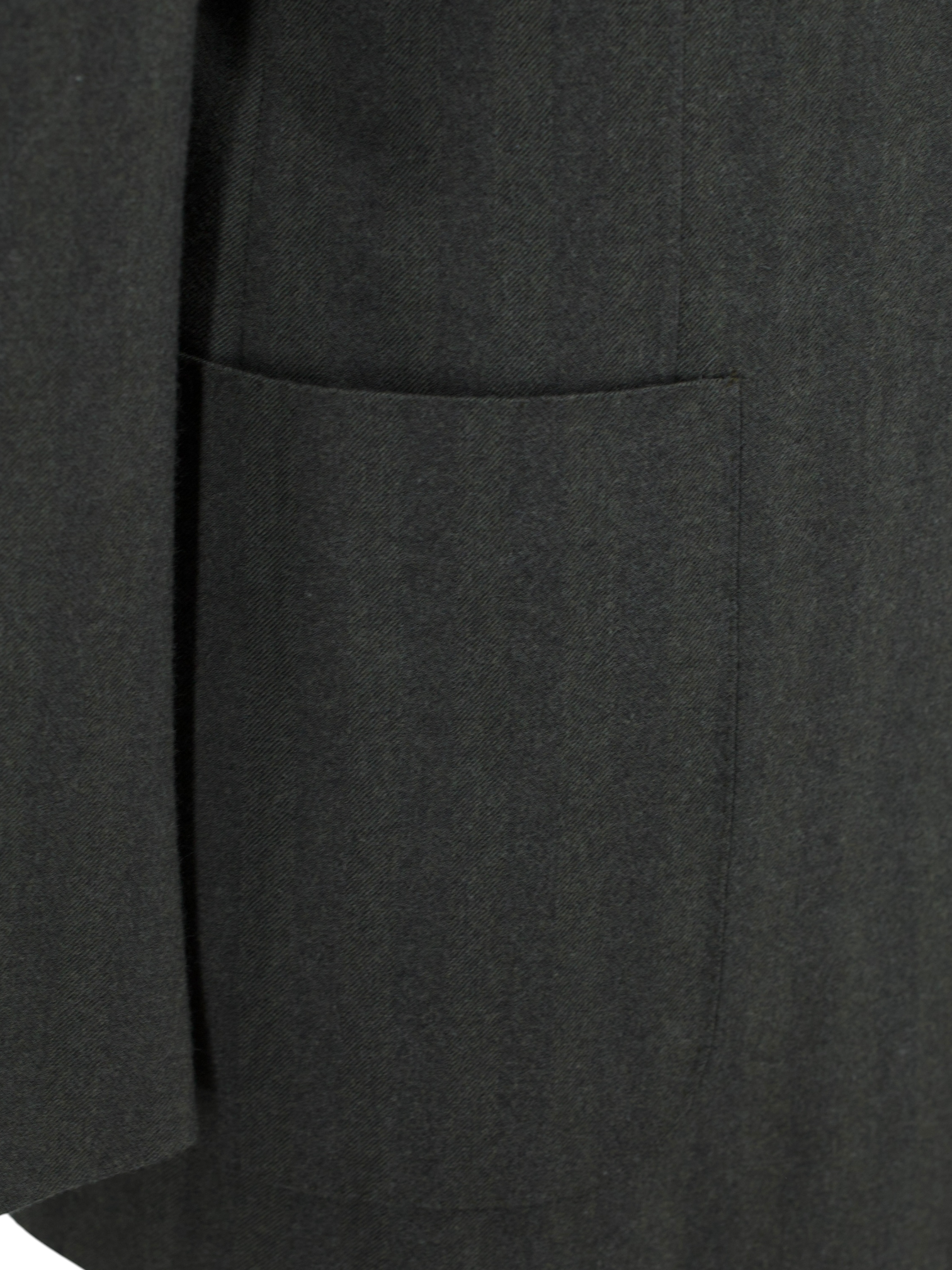 Corneliani Olive Green Wool & Silk Herringbone Jacket