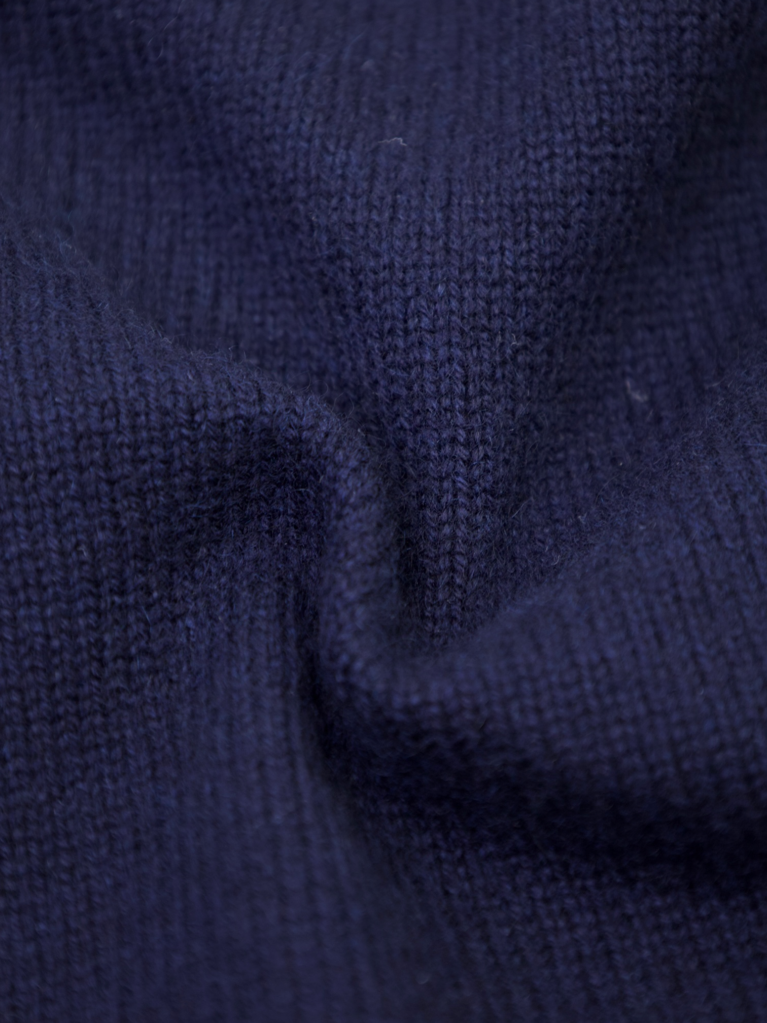 Cesare Attolini Navy Cashmere & Castorino Fur-Collar Sweater