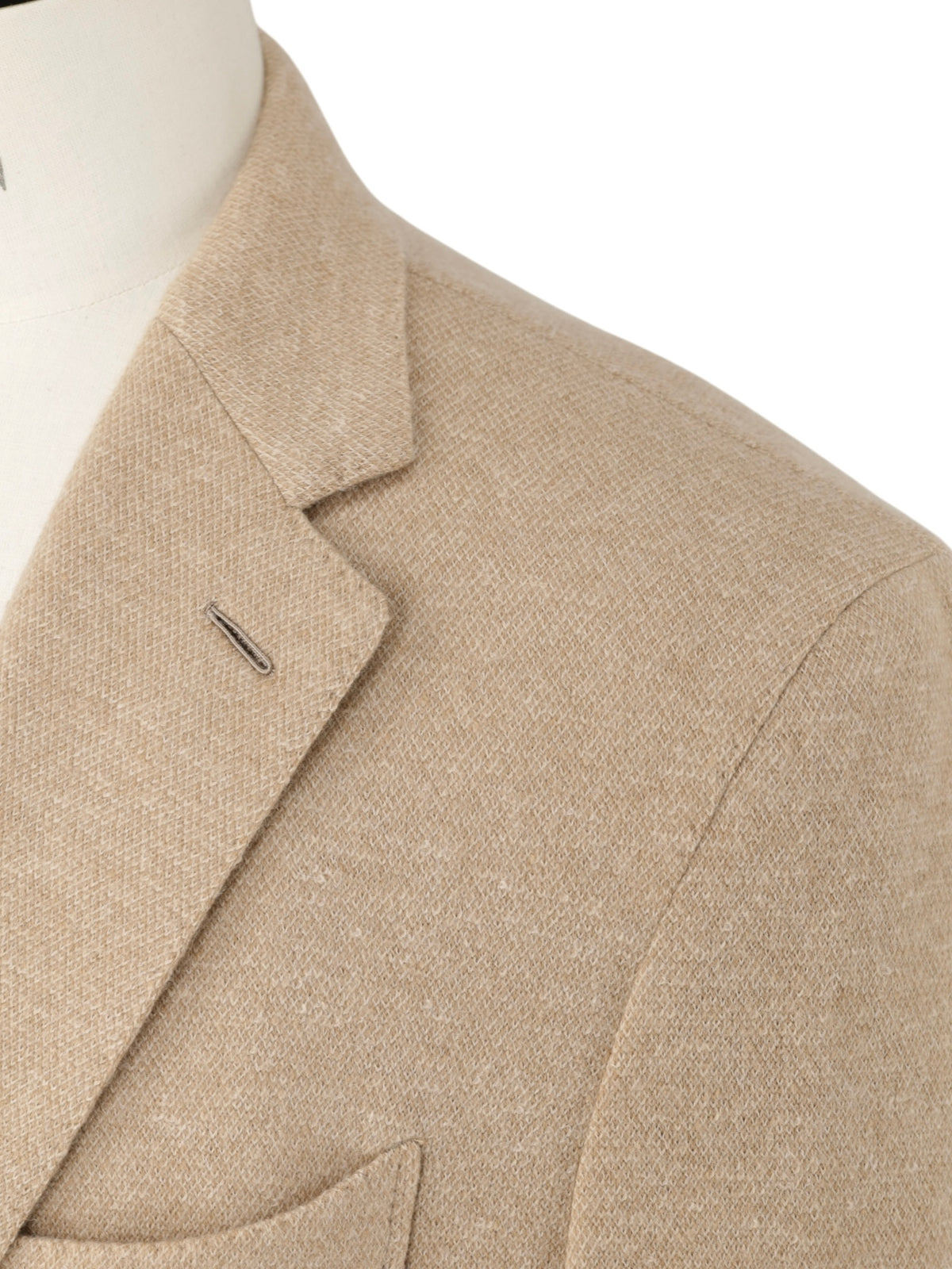 Caruso Light Brown Pure Camel Micro-Structure "Aida" Jacket