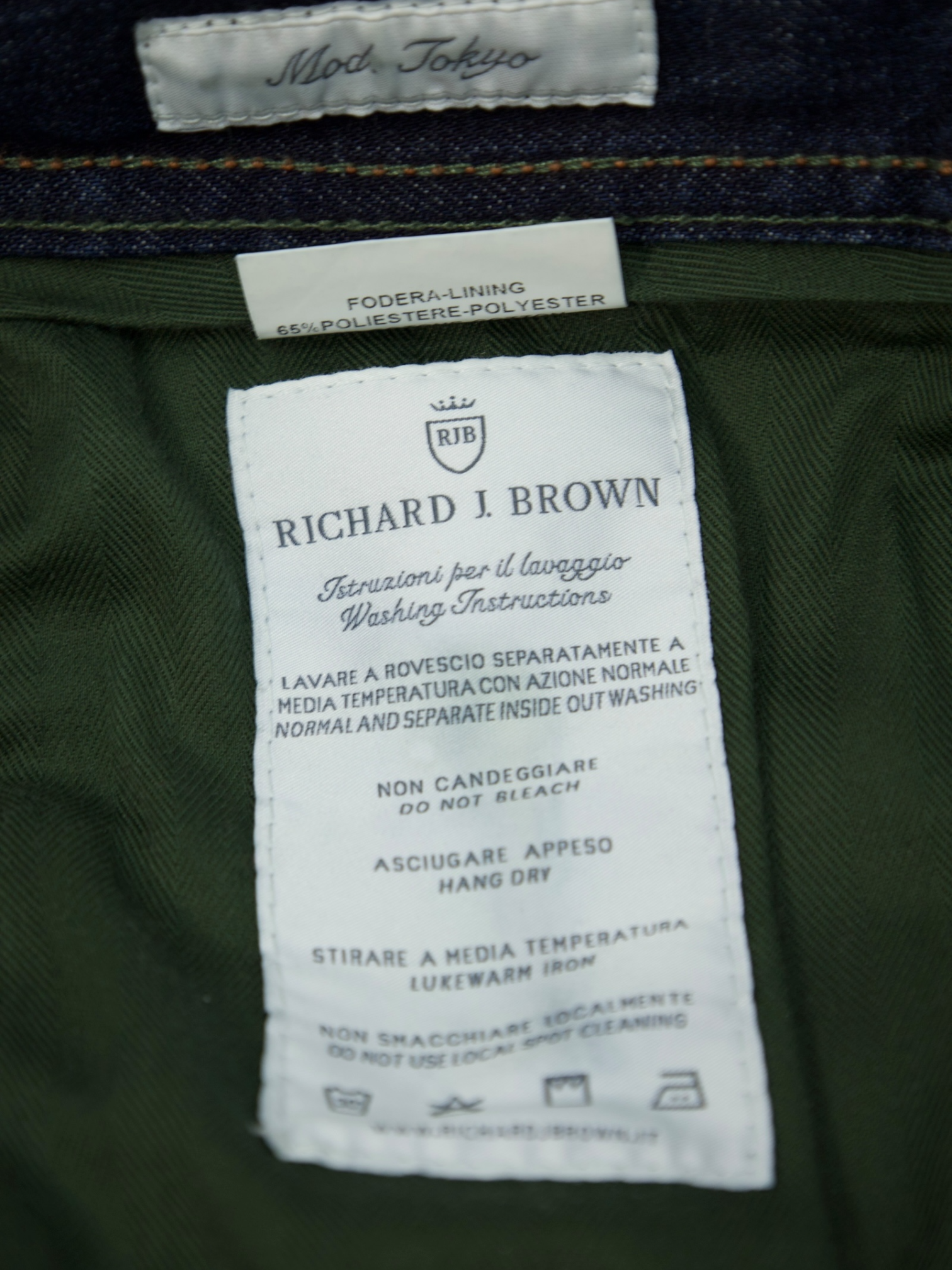 Richard J. Brown Denim Blue Cotton & Elastane Jeans