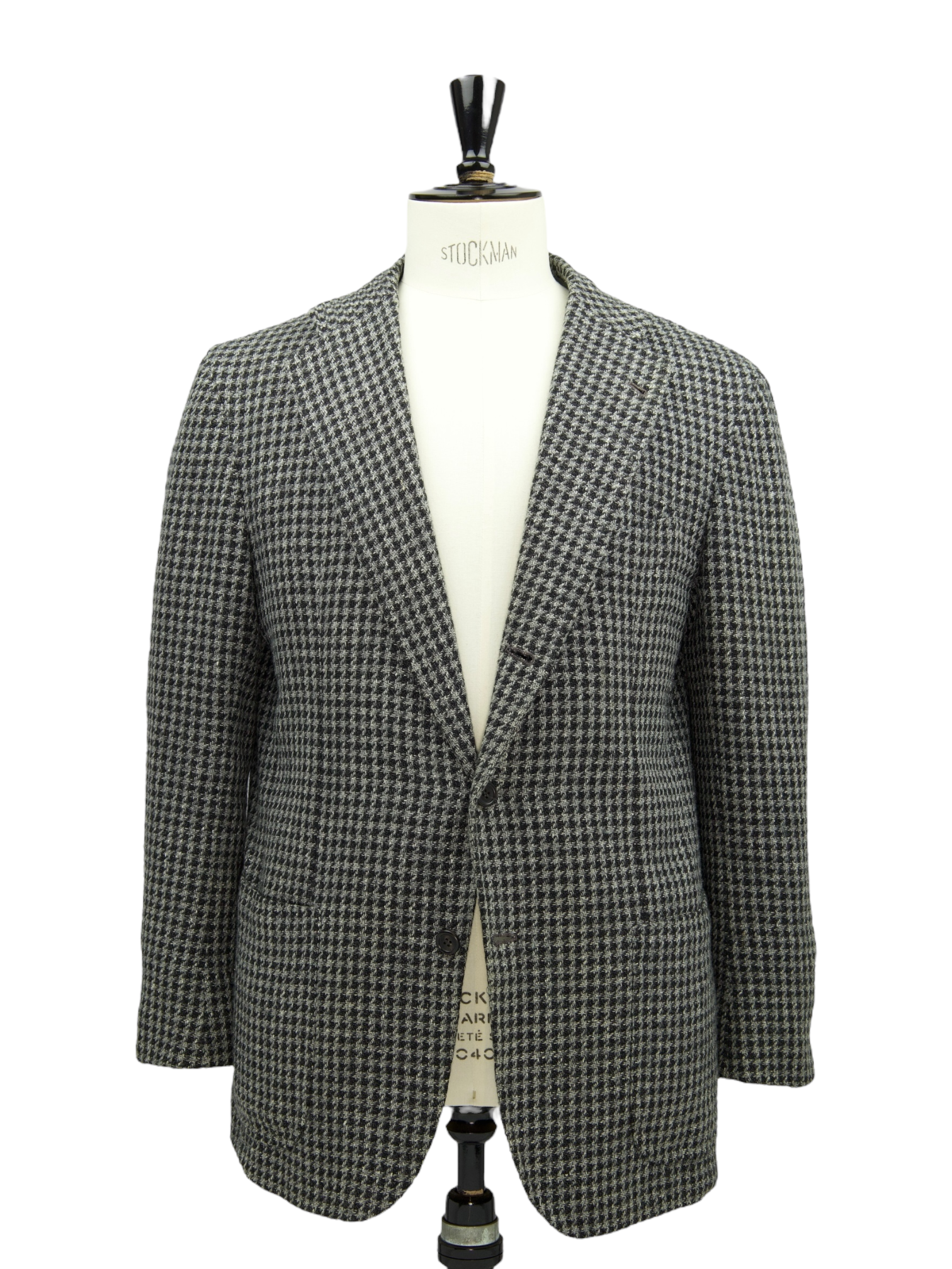 Orazio Luciano Light Brown Houndstooth Micro-Structure Jacket