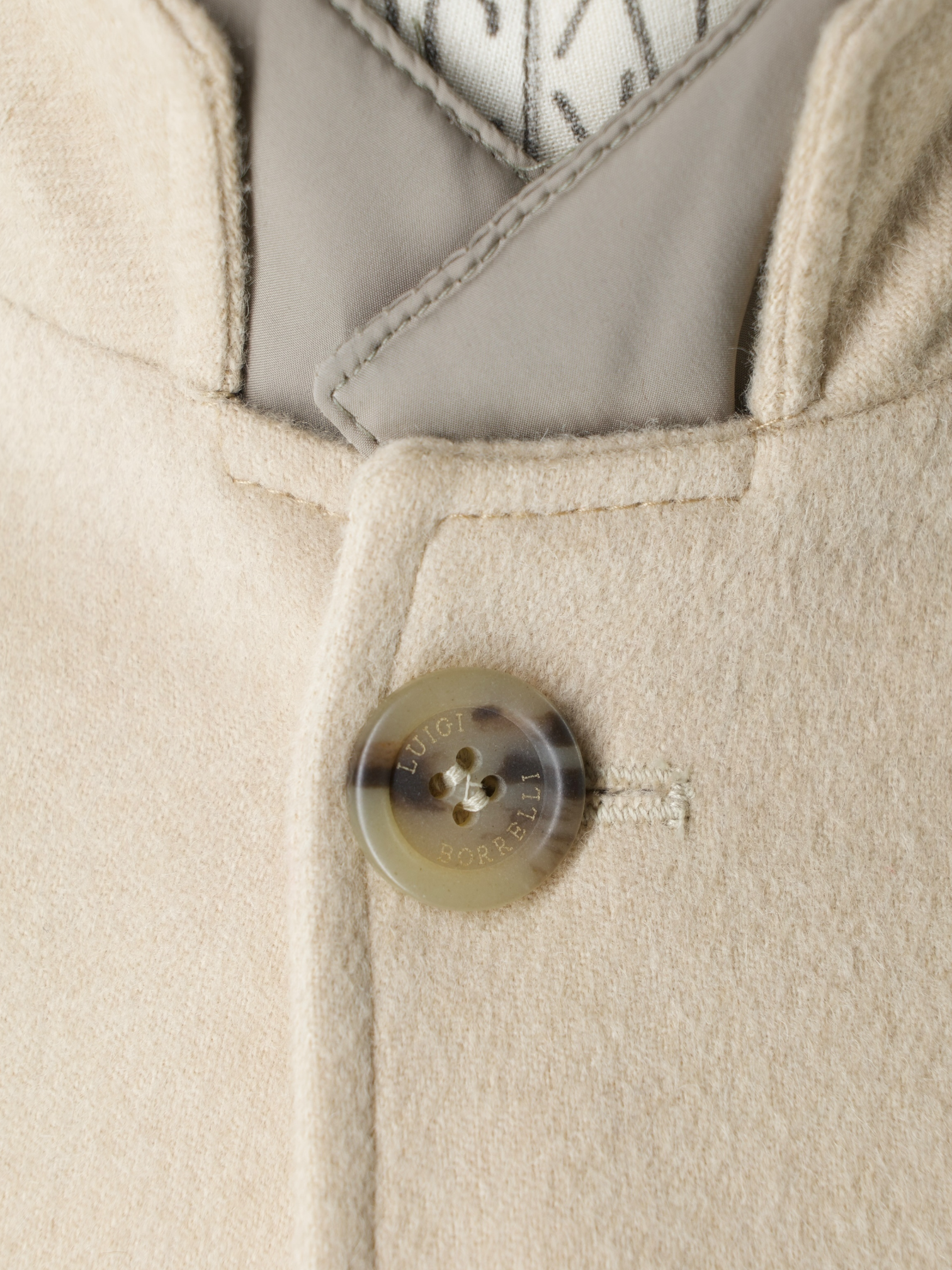 Luigi Borrelli Beige Pure-Camel Padded Sartorial Coat