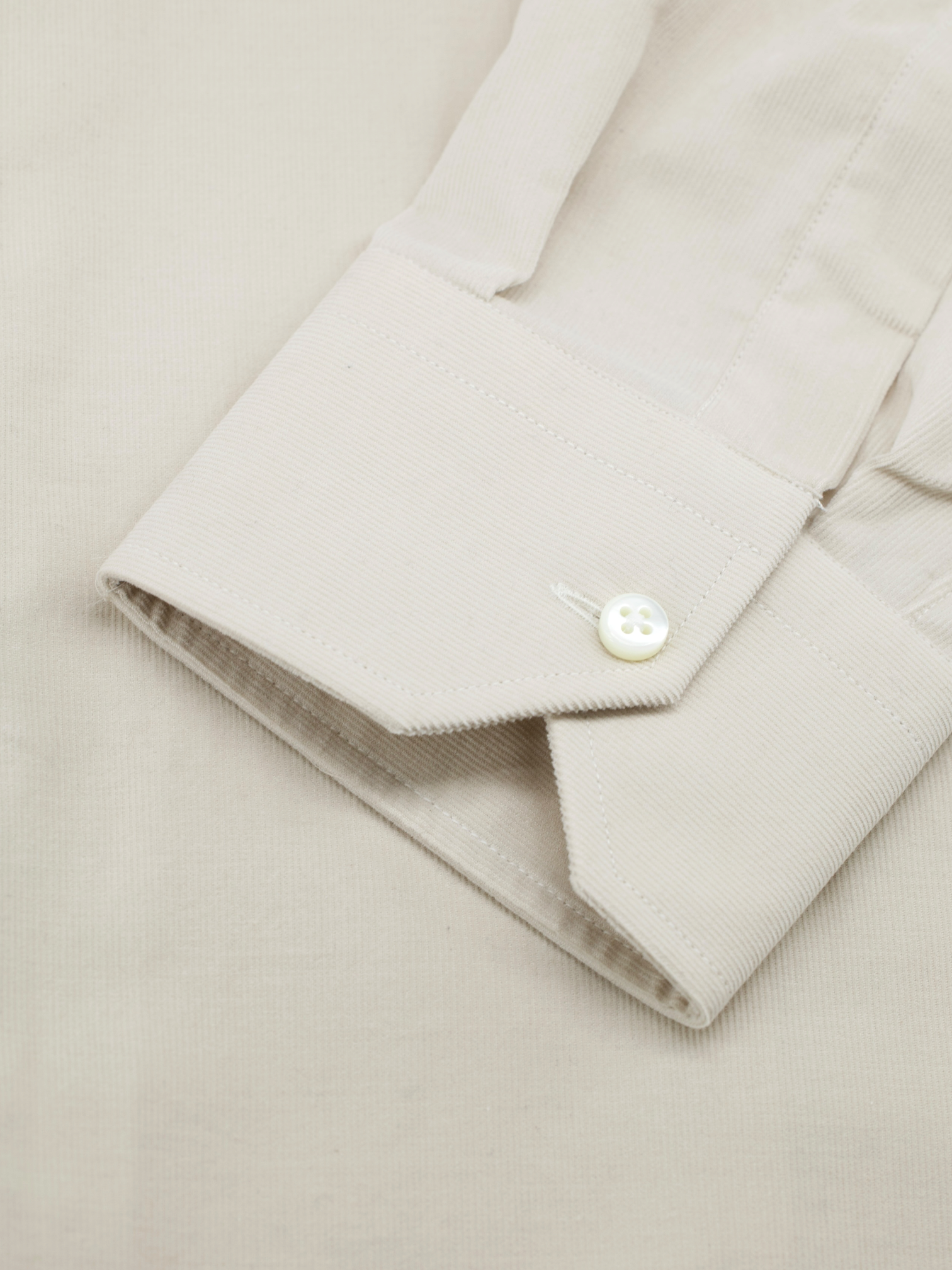 Emanuele Maffeis Beige Cotton Corduroy "Emma" Shirt