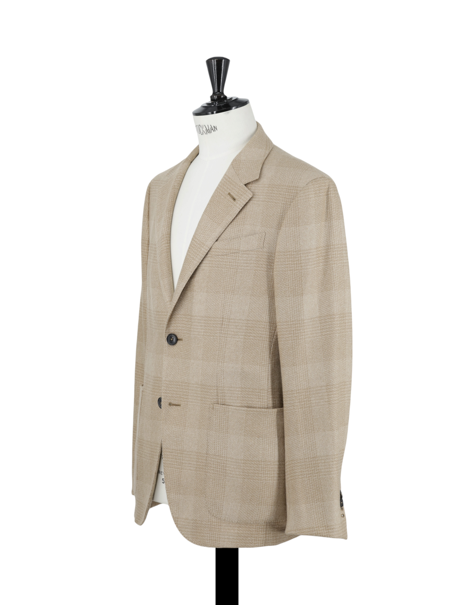 Ermenegildo Zegna Light Brown Camel Prince of Wales Easy Light Jacket
