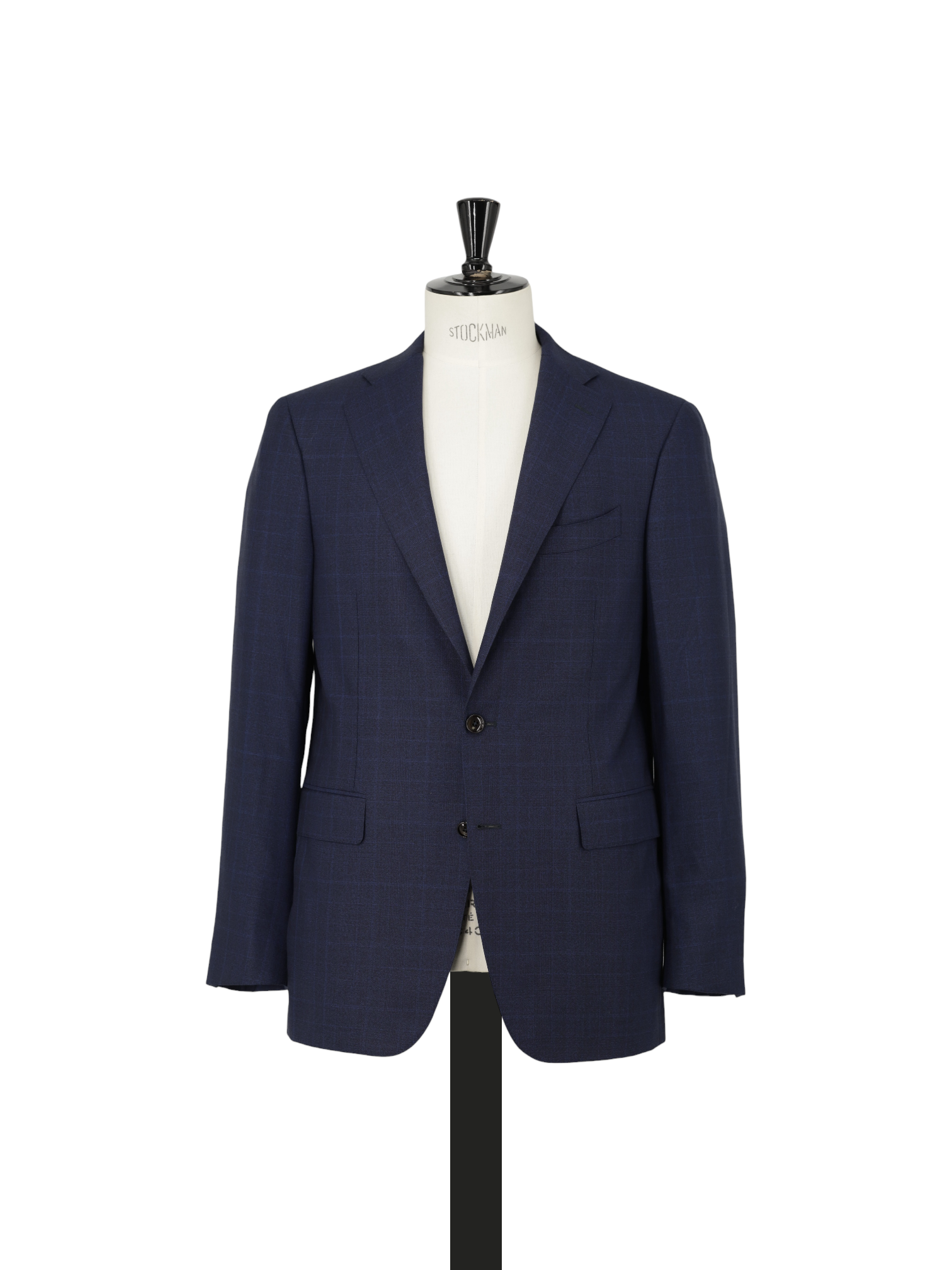 Canali Navy & Royal Blue Super 160's Shadow-Check Suit