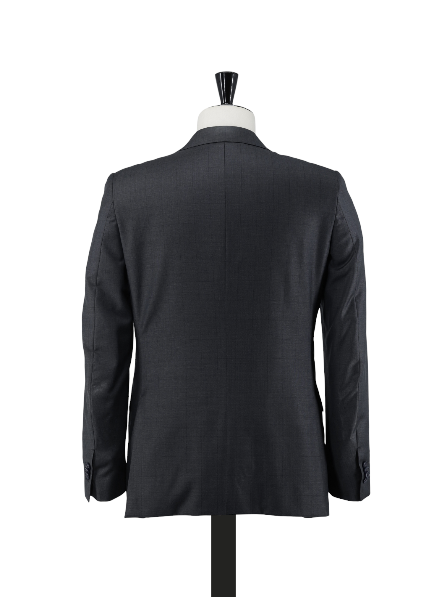Ermenegildo Zegna Dark Grey Fine-Wool Shadow-Check Mila Suit