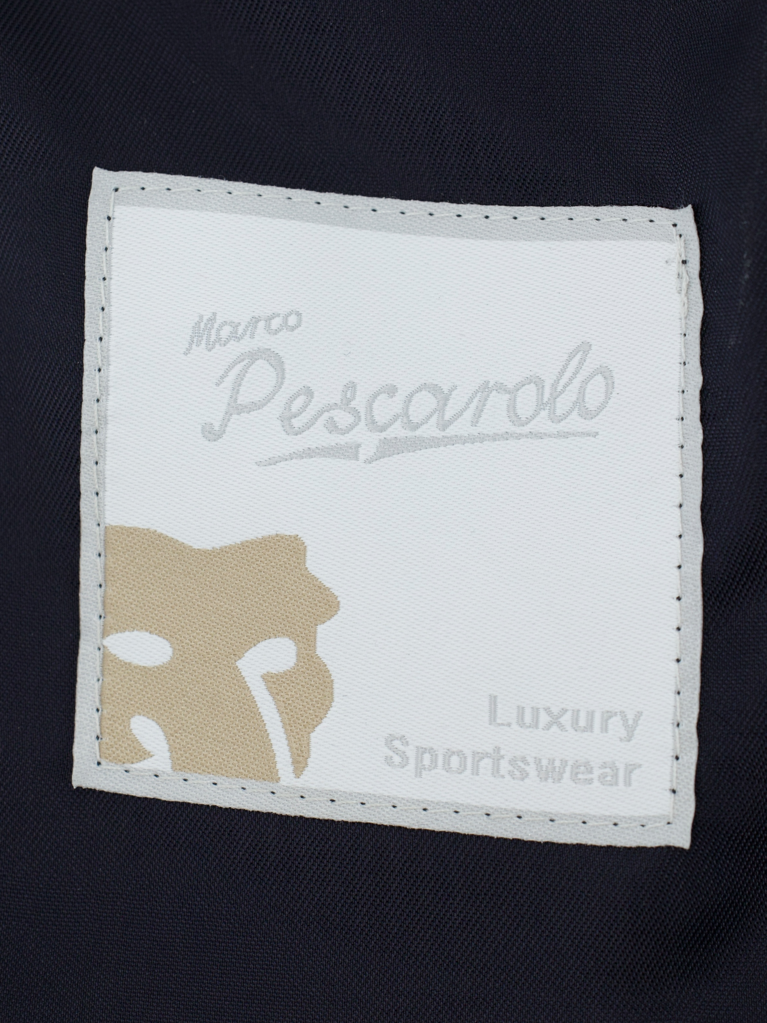 Marco Pescarolo Navy Wool-Stretch Zip-Up Blouson Jacket