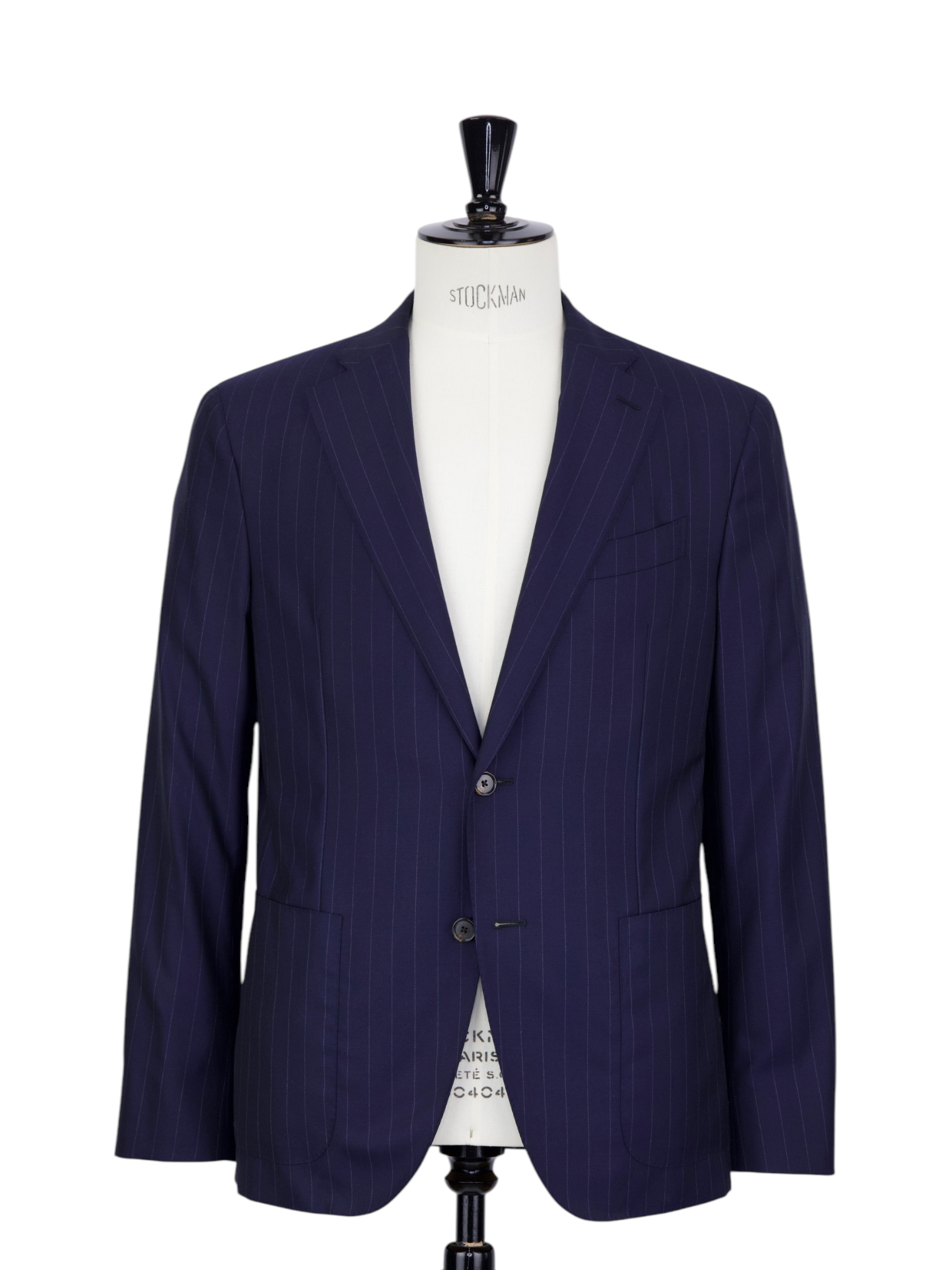 Caruso Navy "Superfine Cloth" Pinstripe Boheme Suit + Extra Trousers