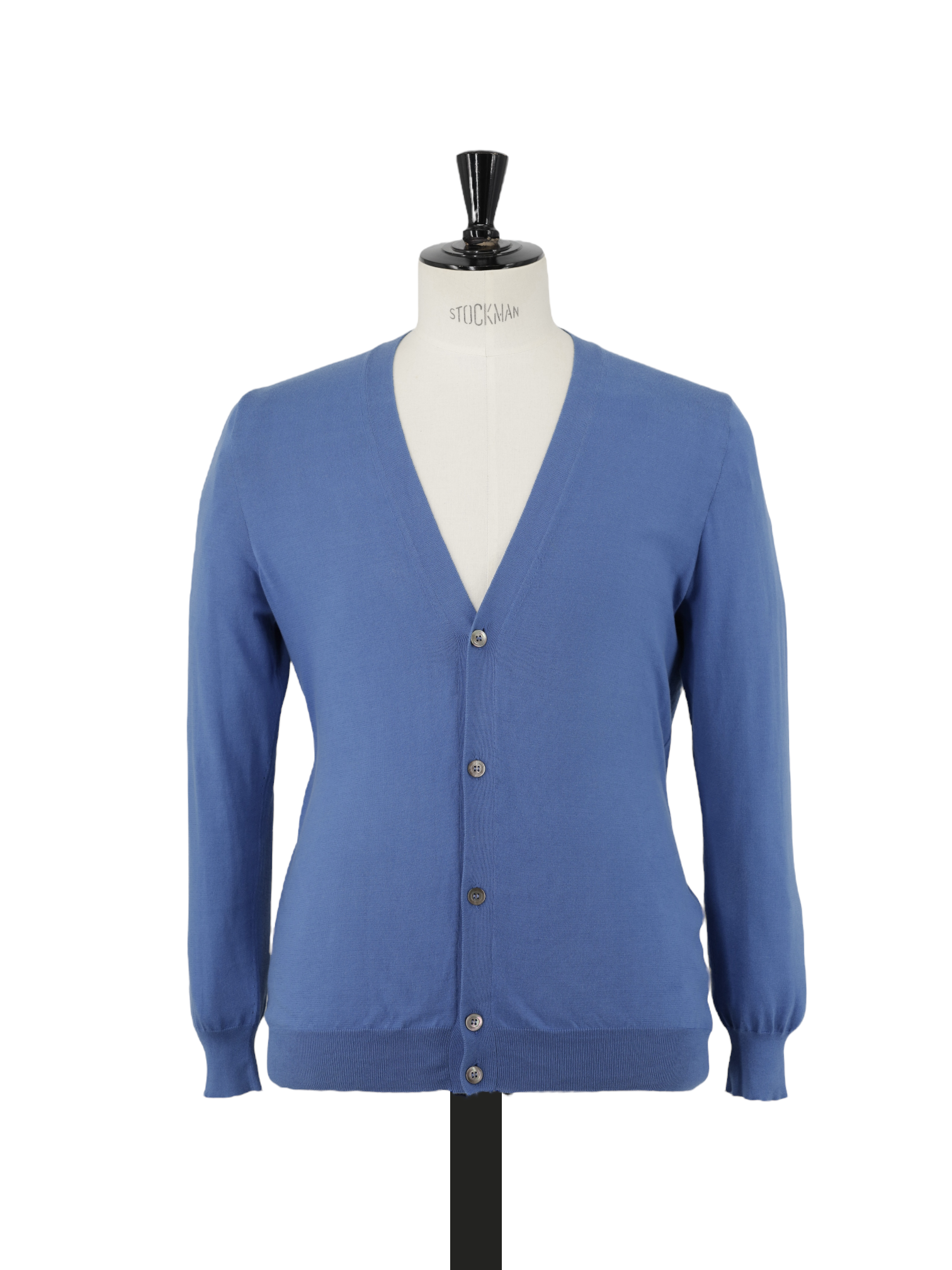 Cesare Attolini Olympic Blue Pure Sea-Island Cotton Cardigan