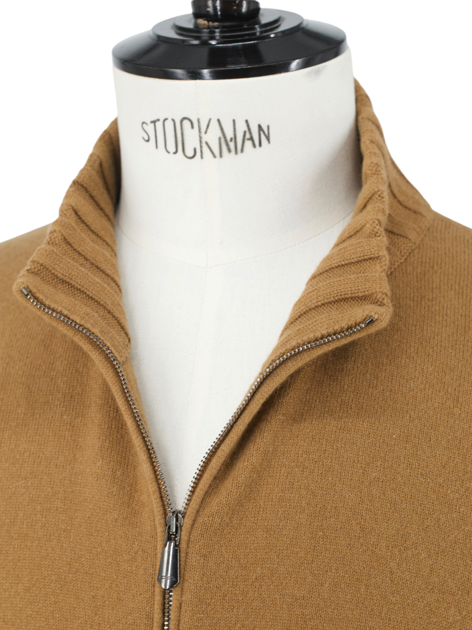 Cesare Attolini Brown Pure Vicuña Zip-Up Cardigan