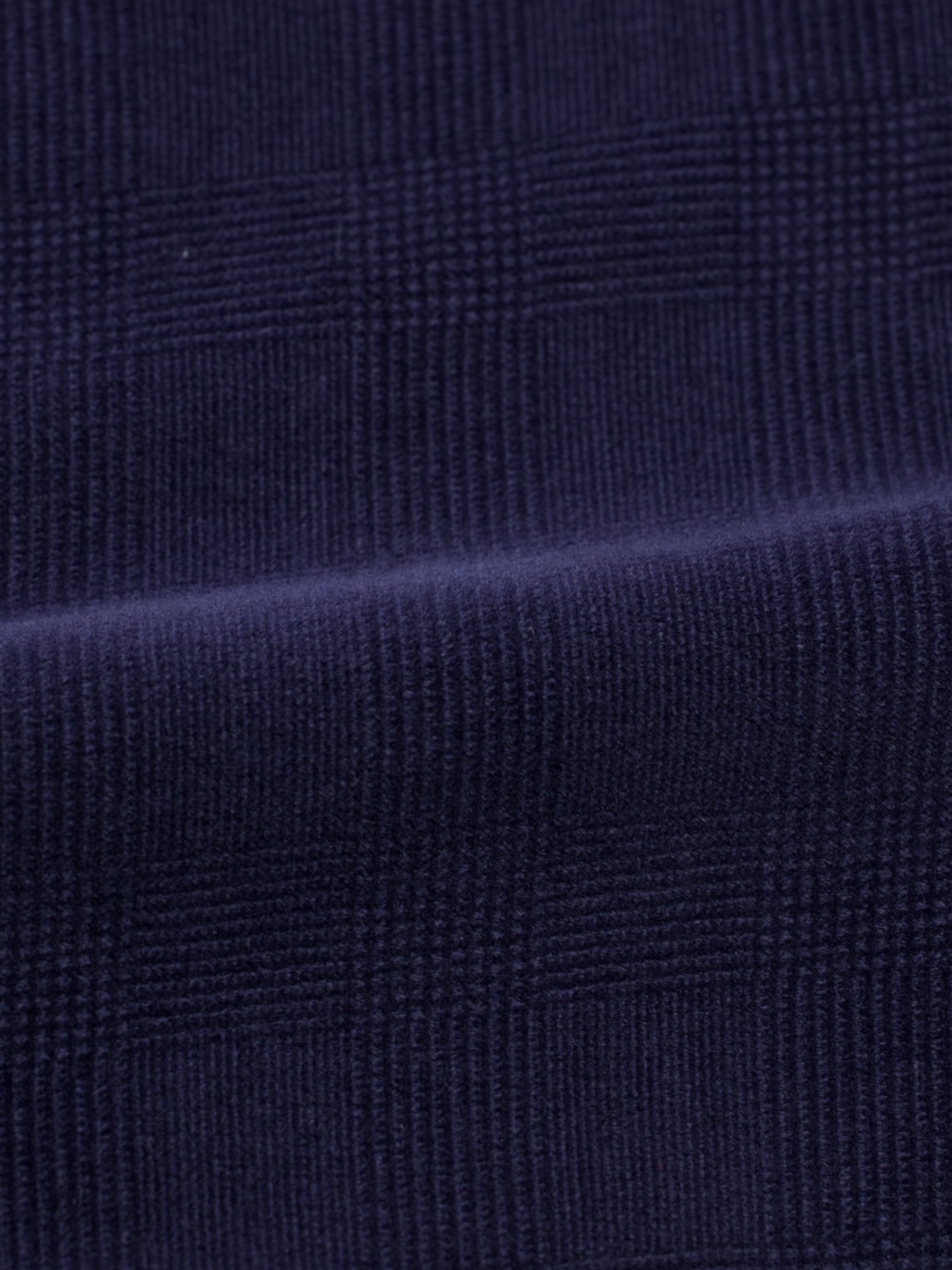 Caruso Dark Purple Pure Cotton-Velvet Shadow-Check Jacket