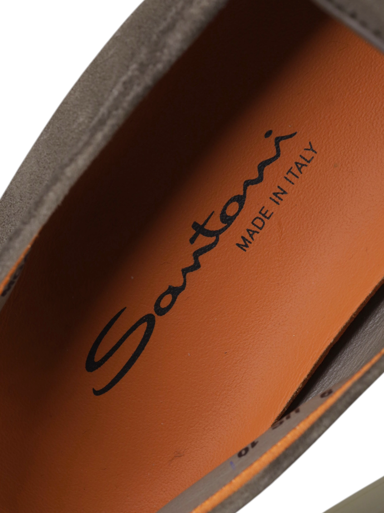 Santoni Greige Suede Malibu Loafer