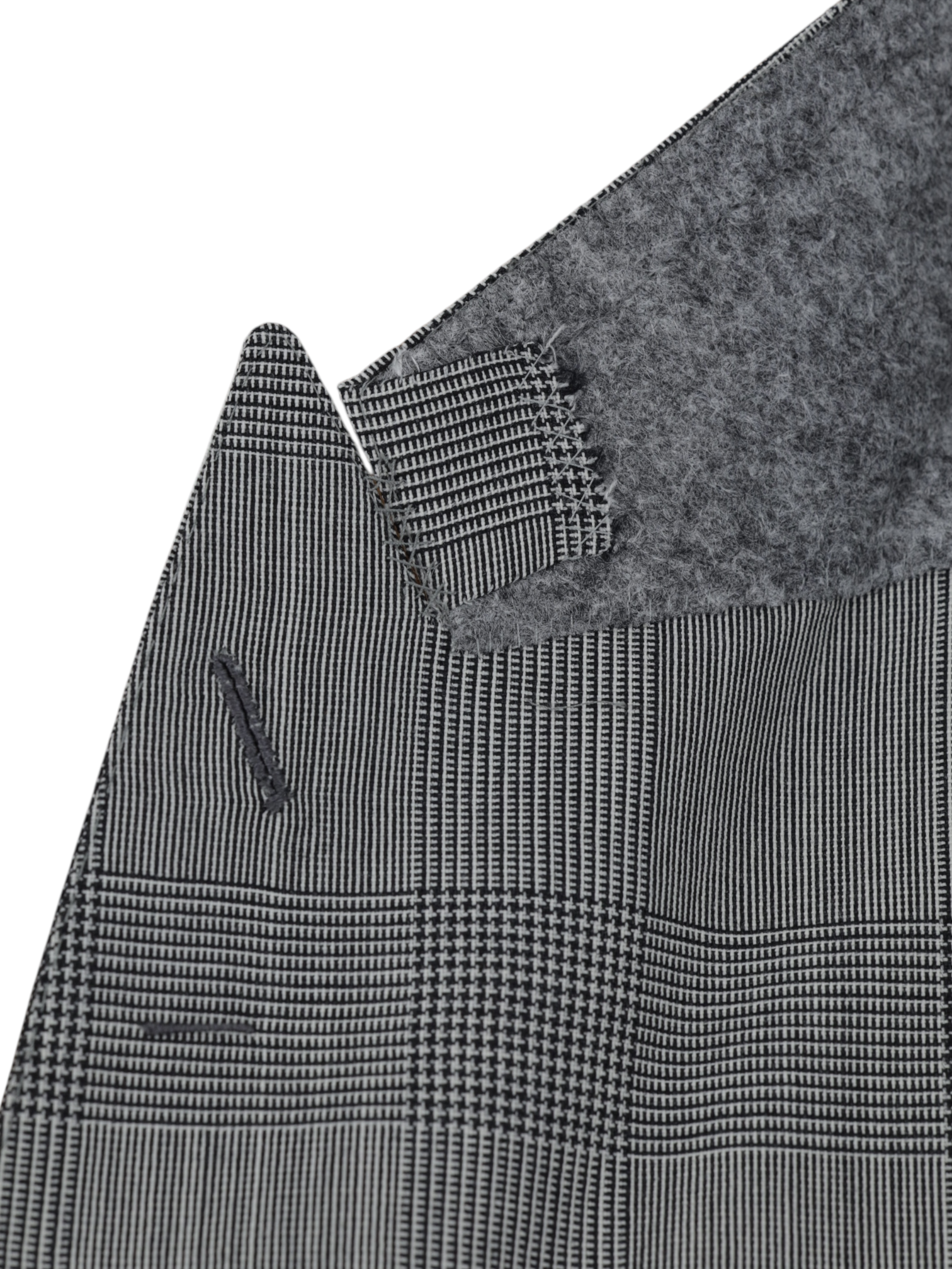 Caruso Grey Wool Double Breasted Prince of Wales Figaro Suit