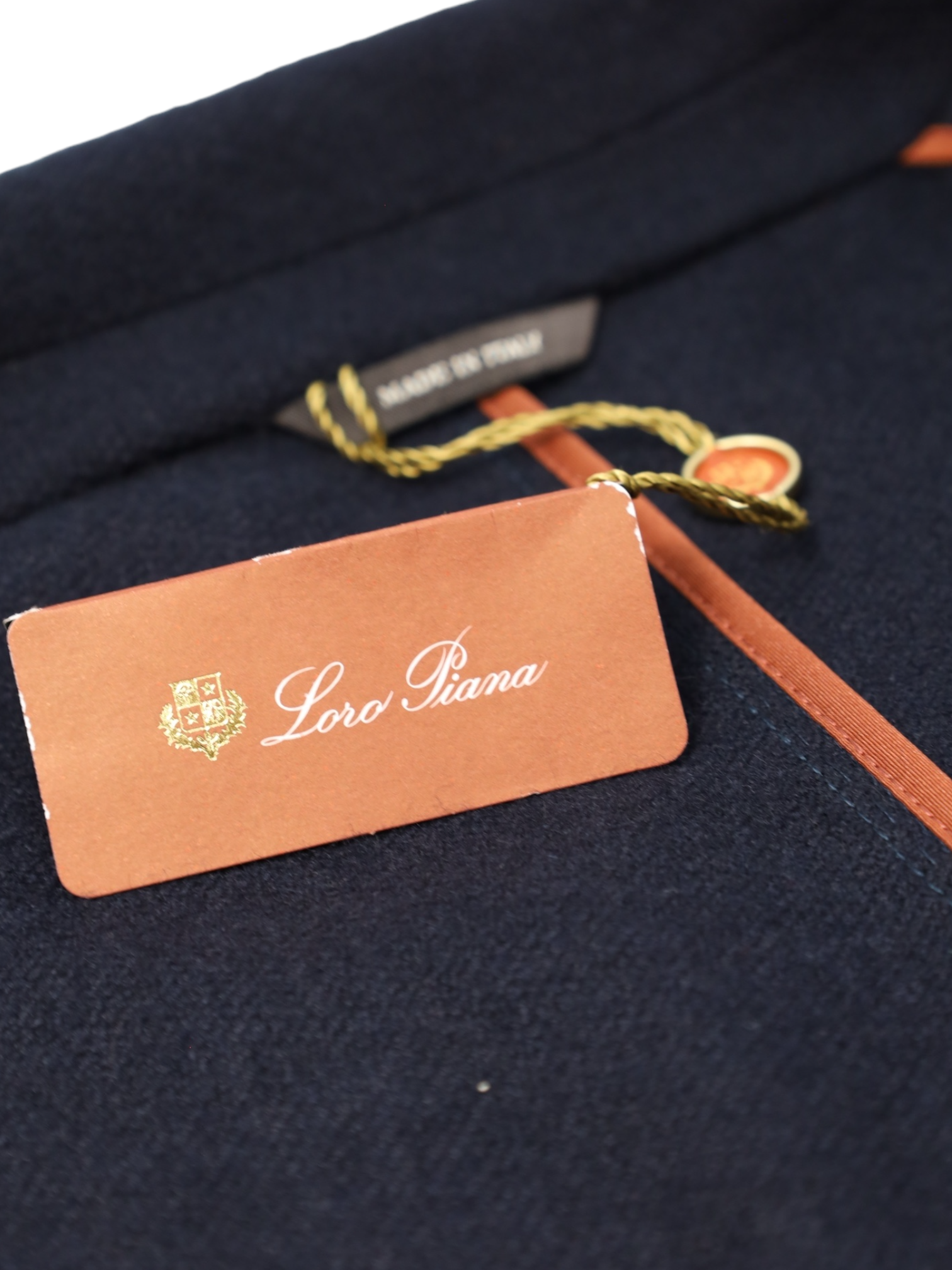 Loro Piana Navy Silk & Cashmere Micro-Structure Jacket