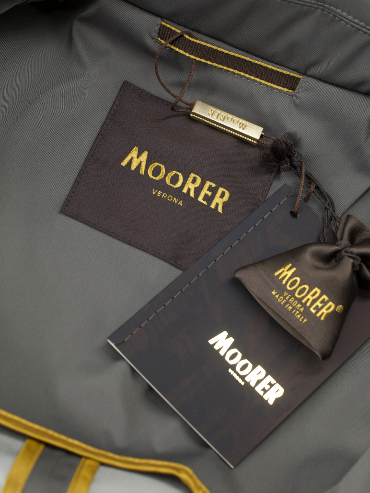 MooRER Warm Grey Waterrepellent "Vittor-TJ" Carcoat
