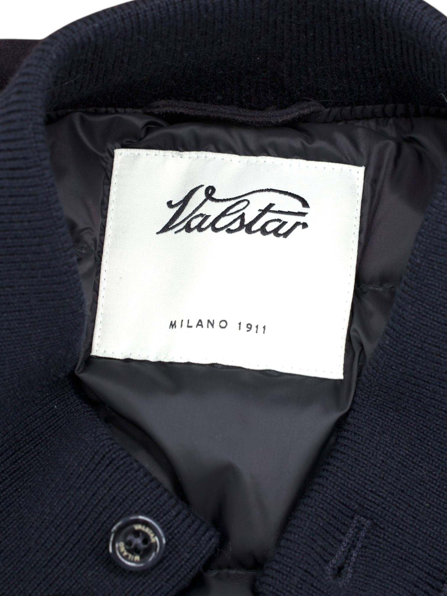 Valstar Navy Goatskin-Suède Goose-Down Padded Valstarino Jacket