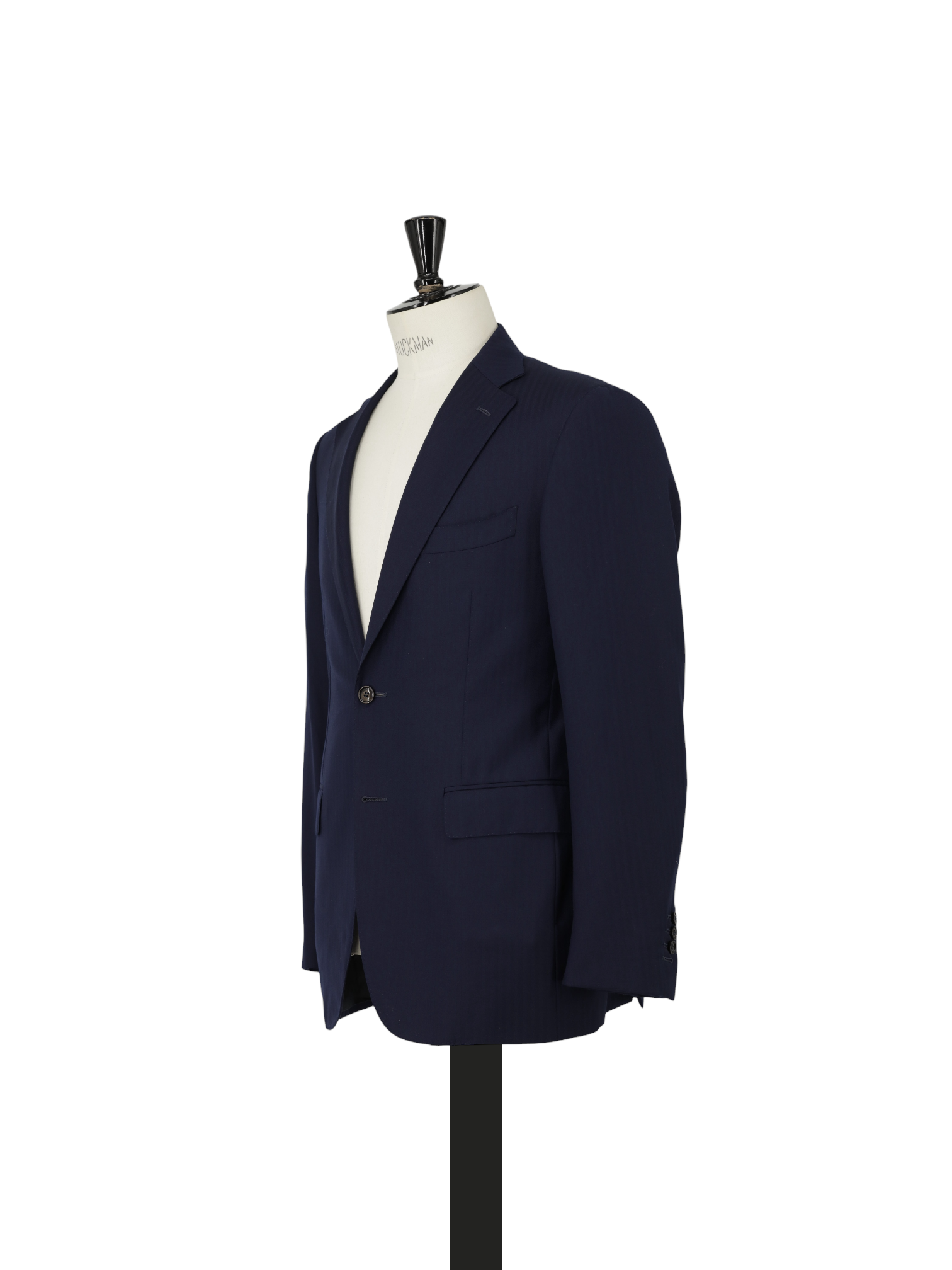 Canali Dark Blue “Exclusive” Wool Herringbone Suit + Extra Trousers