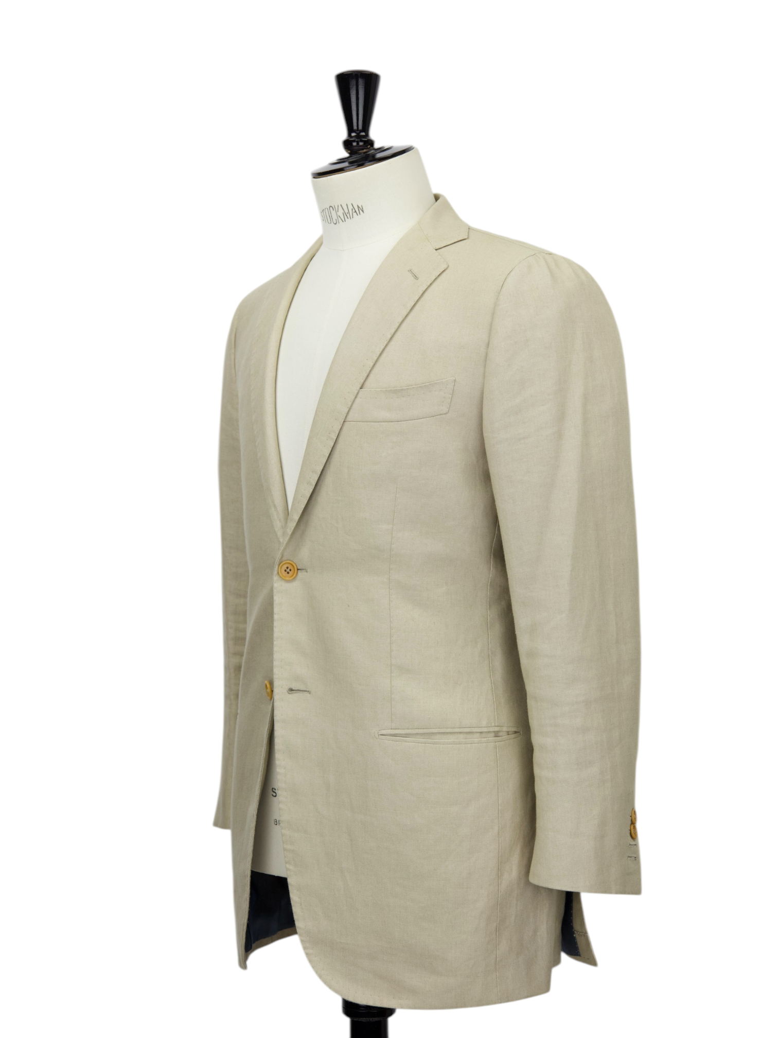 Luigi Borrelli Khaki Pure Linen Panama-Weave Summer Suit