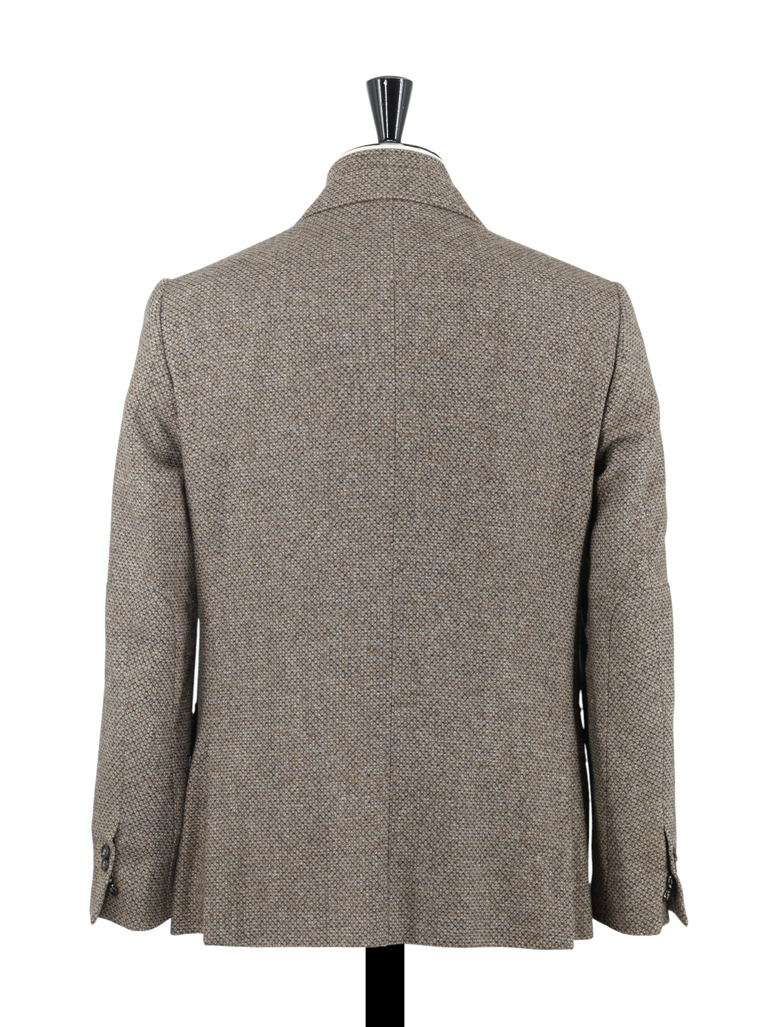 Corneliani ID Brown & Orange Wool & Cashmere Bicolor Micro-Pattern Vespa Jacket