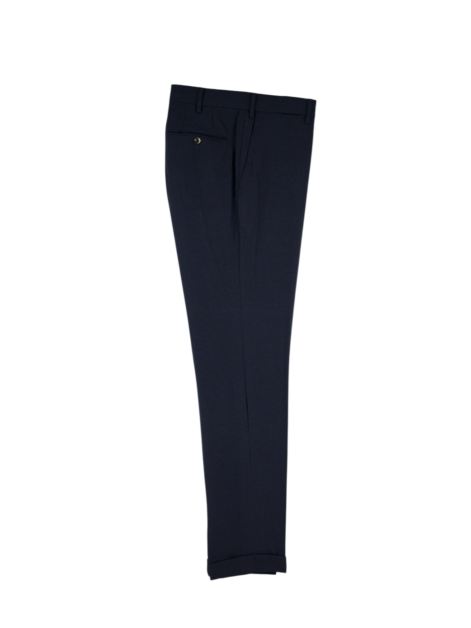 PT01 Navy Super 130's Fleece Wool Trousers