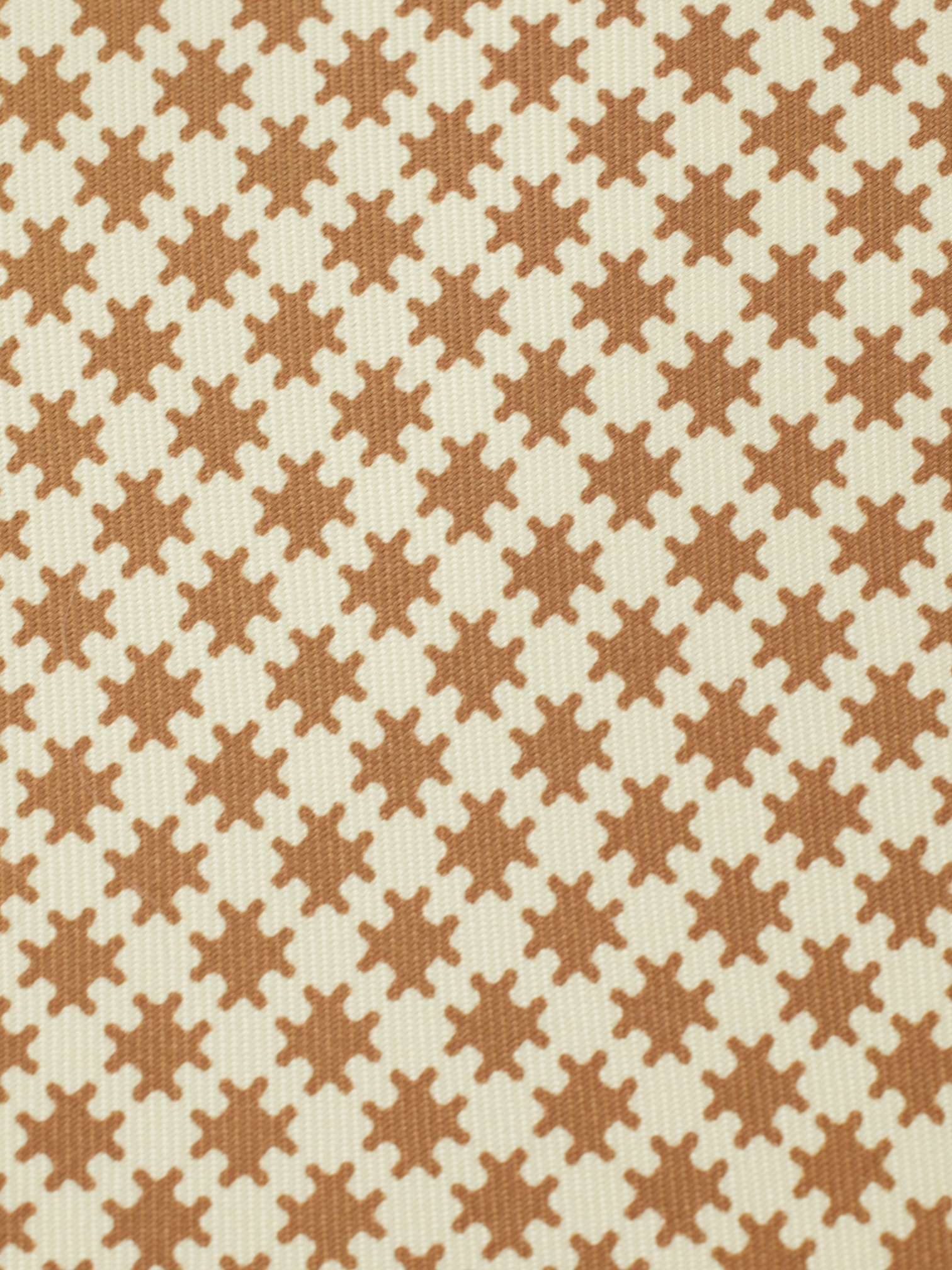 Cesare Attolini 5-Fold Light Brown Silk Geometric Pattern Tie