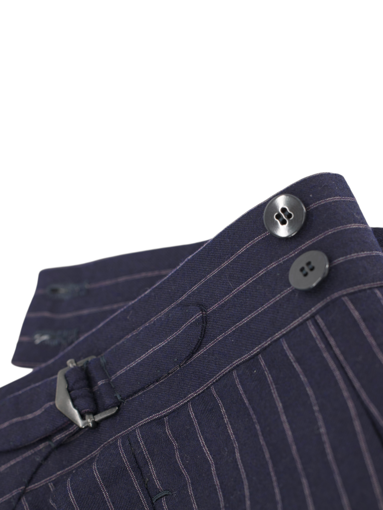 Cesare Attolini Dark Blue Super 120's & Cashmere Double-Breasted Pinstripe Suit