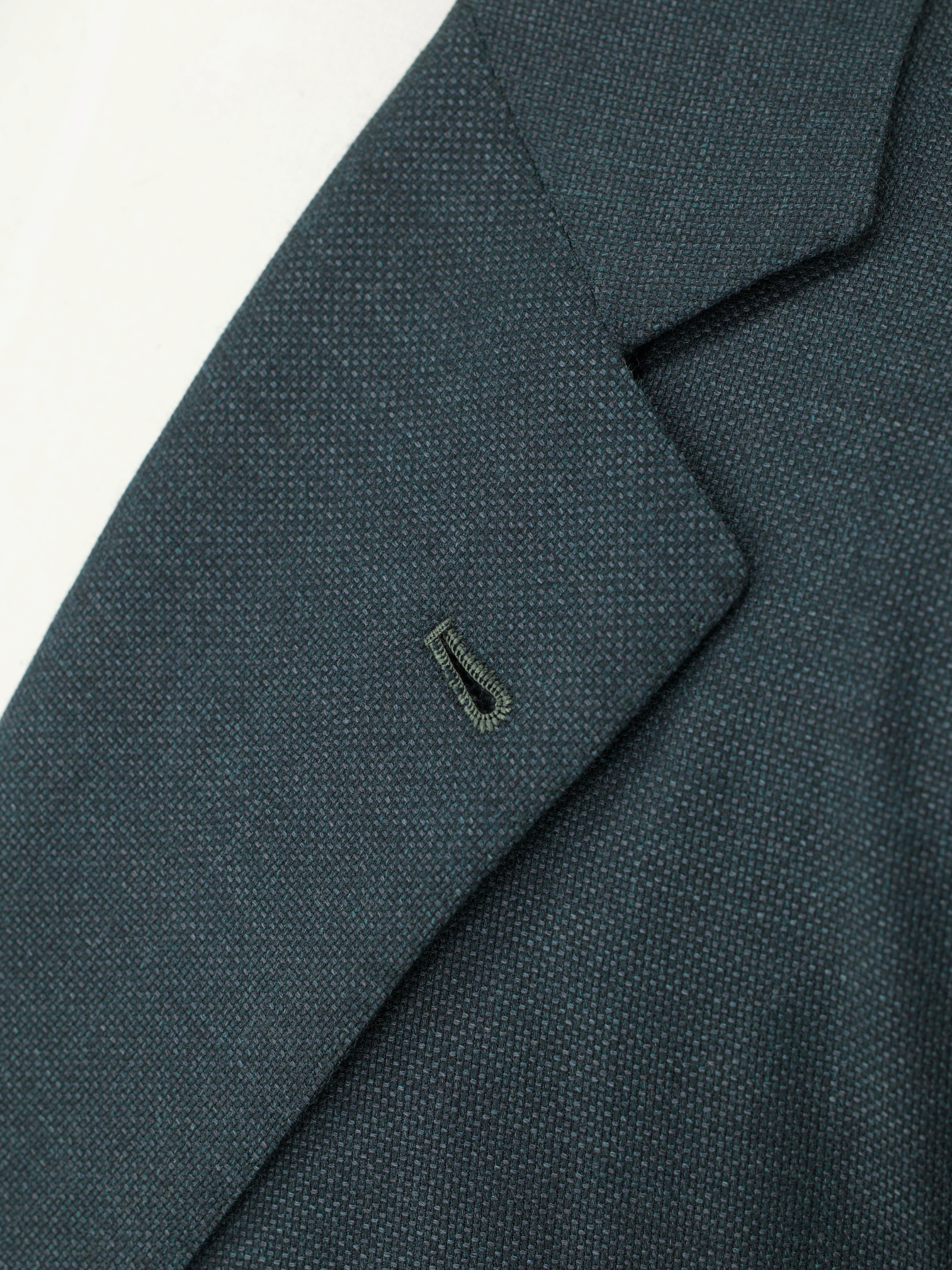 Orazio Luciano Bottle Green Fine-Wool Basket-Weave Jacket
