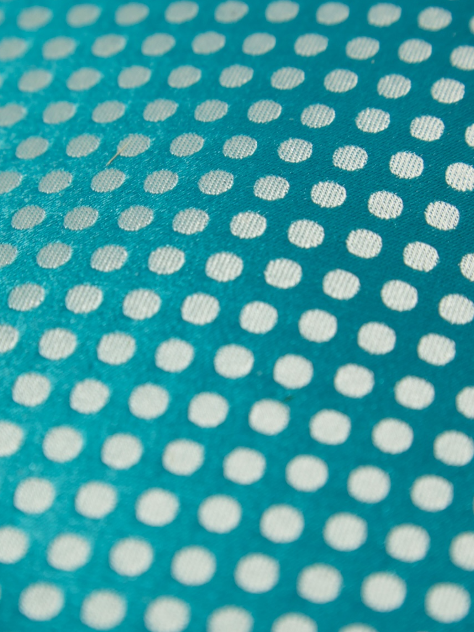 Kiton 7-Fold Turquoise & White Polkadot Silk Tie