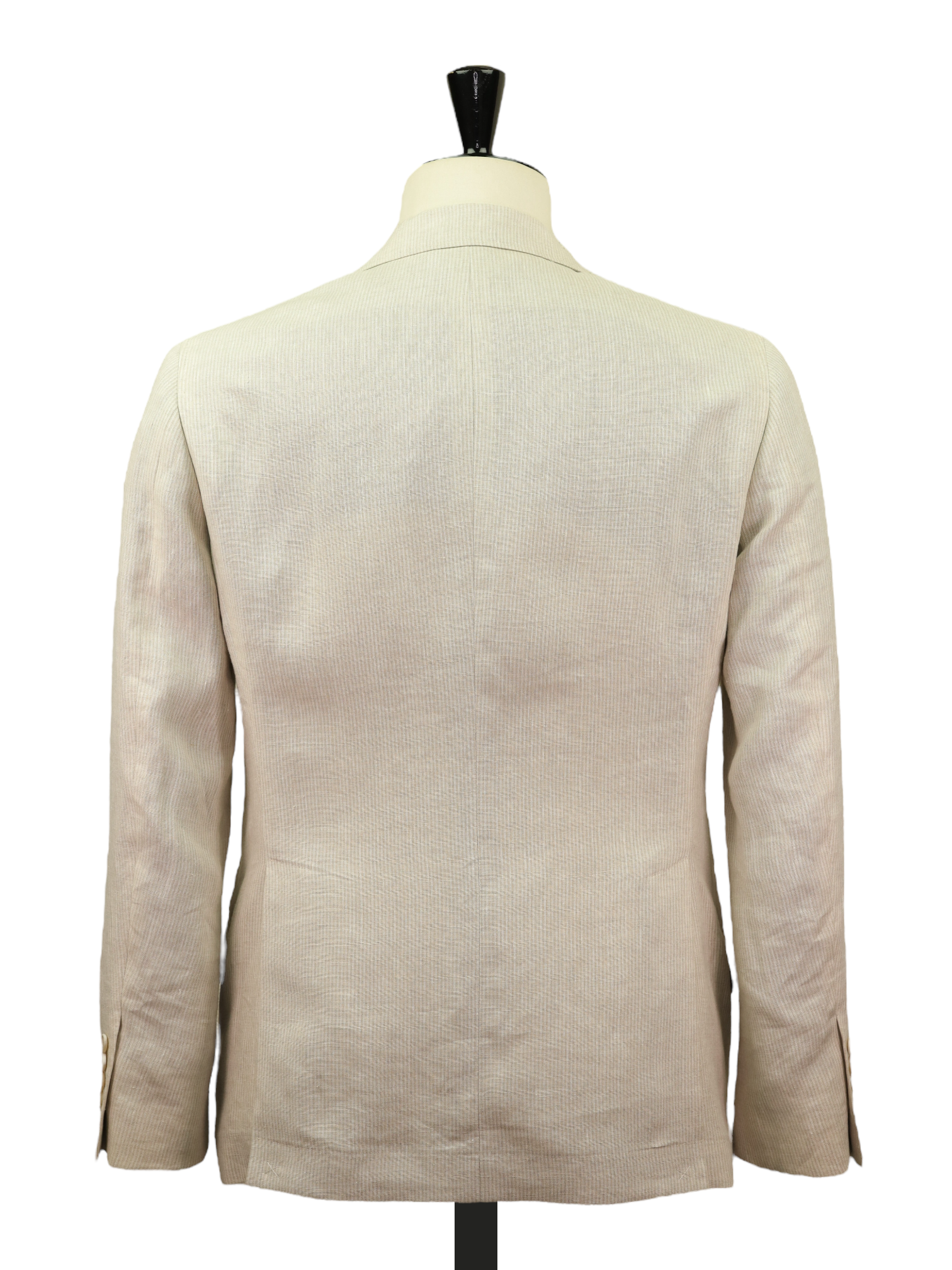 Brunello Cucinelli Greige Pure-Linen Micro-Stripe Suit