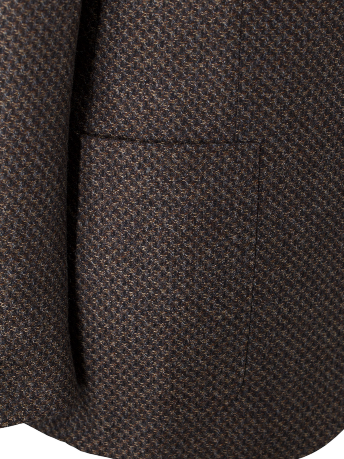 Corneliani Brown Wool & Silk Micro-Pattern Leader-Soft Jacket