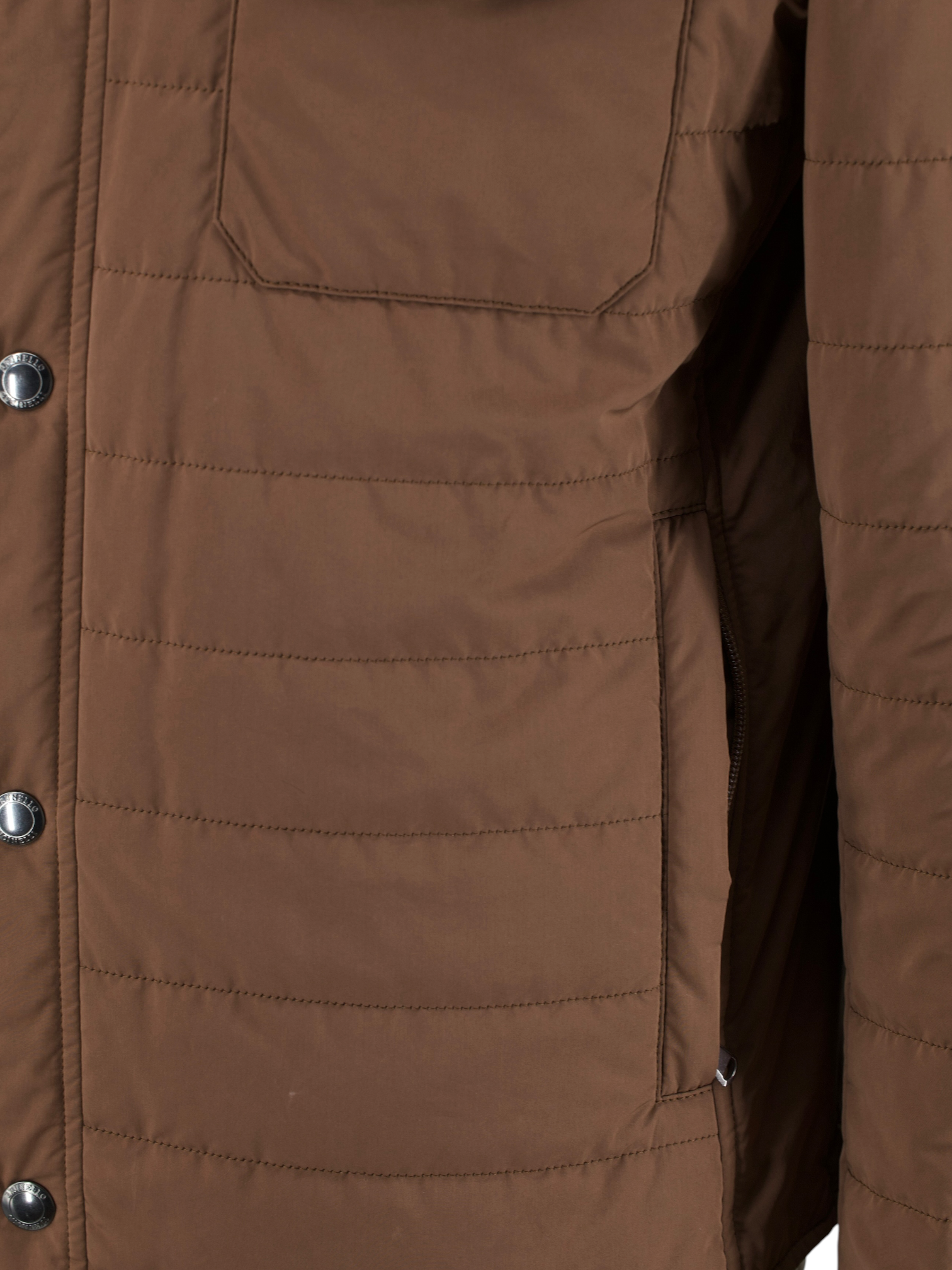 Brunello Cucinelli Brown Lightly-Padded Softshell Fieldjacket