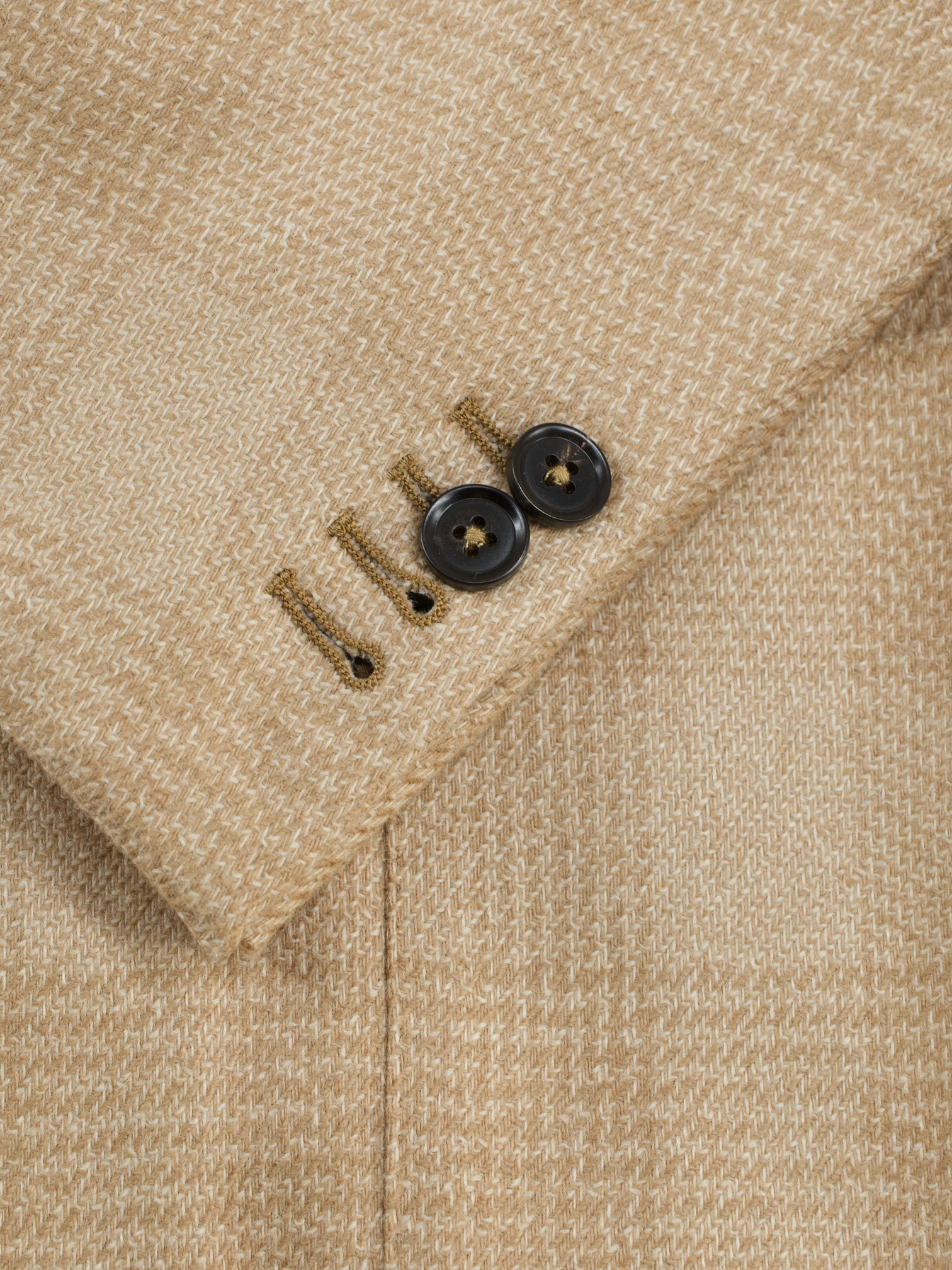 Ermenegildo Zegna Light Brown Camel Prince of Wales Easy Light Jacket