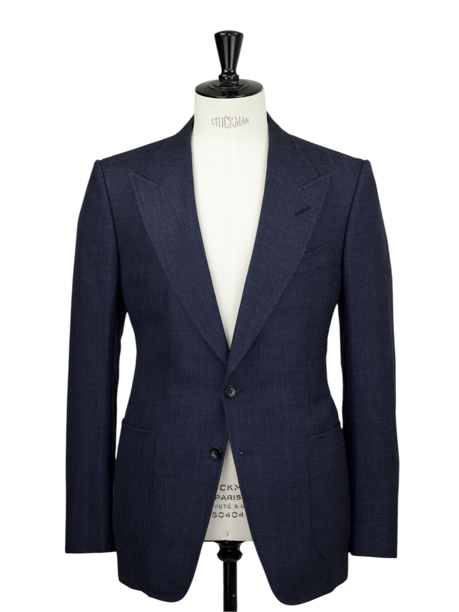 Tom Ford Dark Blue Wool, Linen & Silk Shelton Jacket