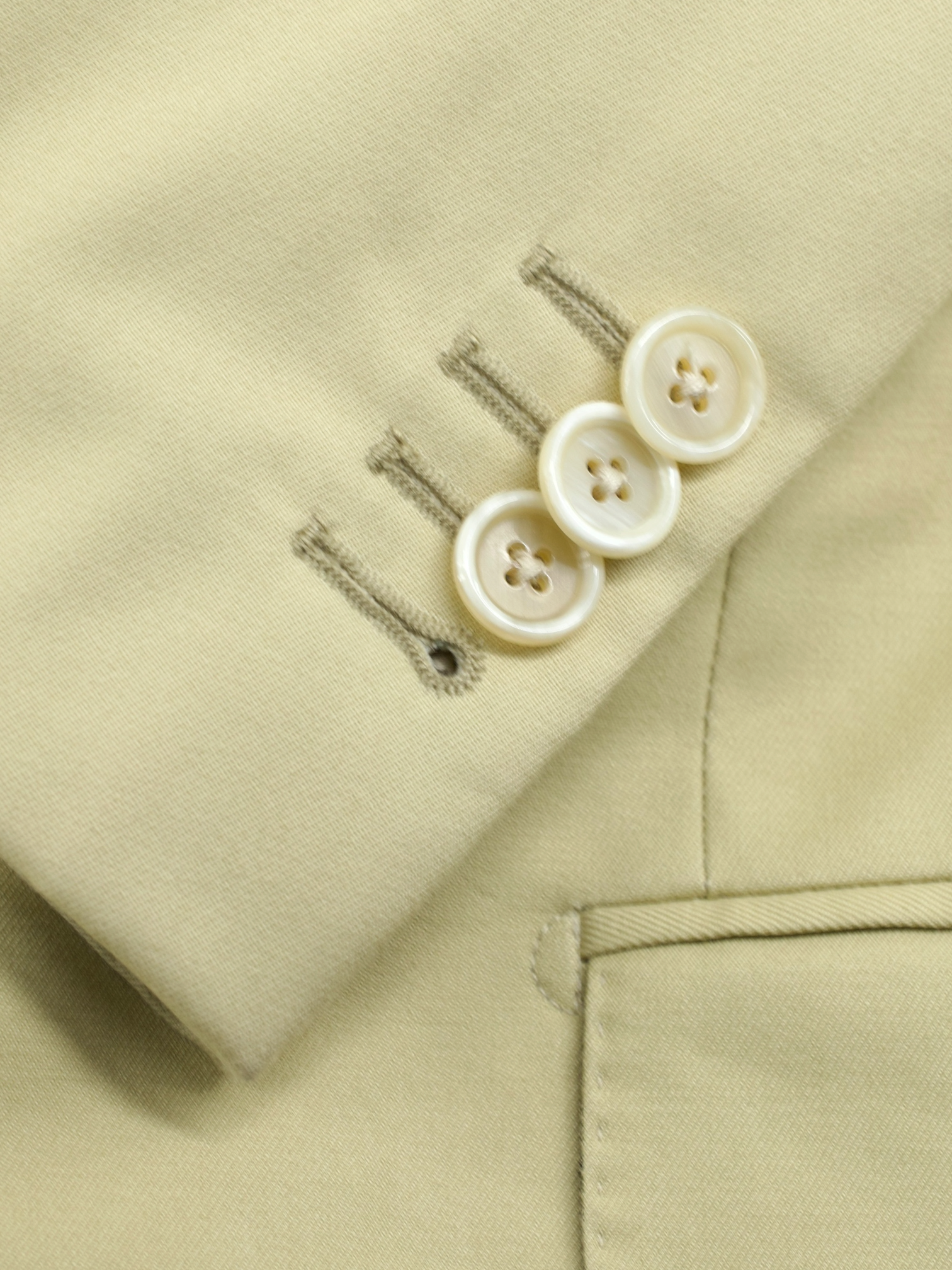 Caruso Beige-Yellow Pure Cotton-Twill Summer Suit