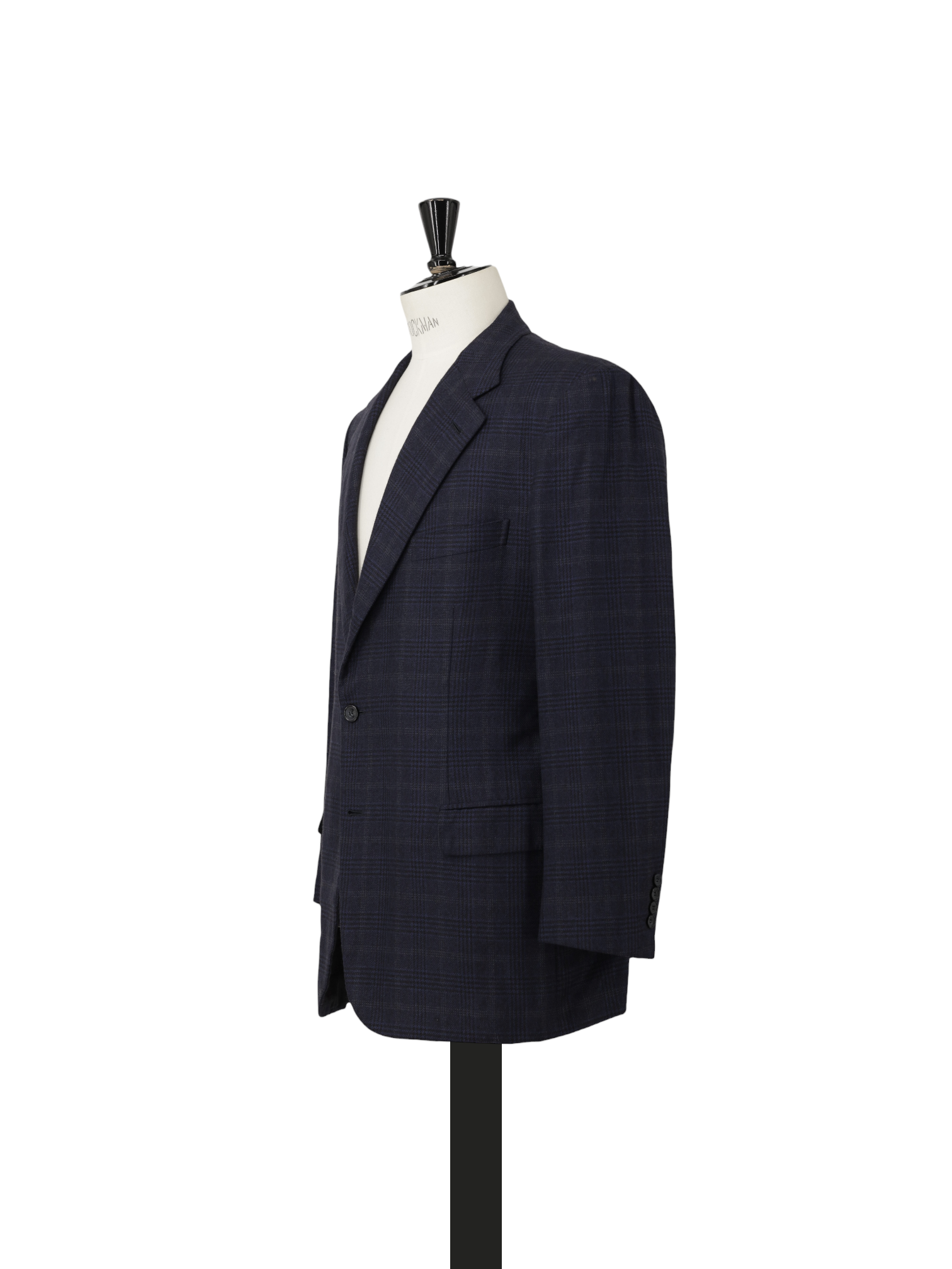 Brioni Dark Blue Silk & Cashmere Overcheck Palatino Jacket