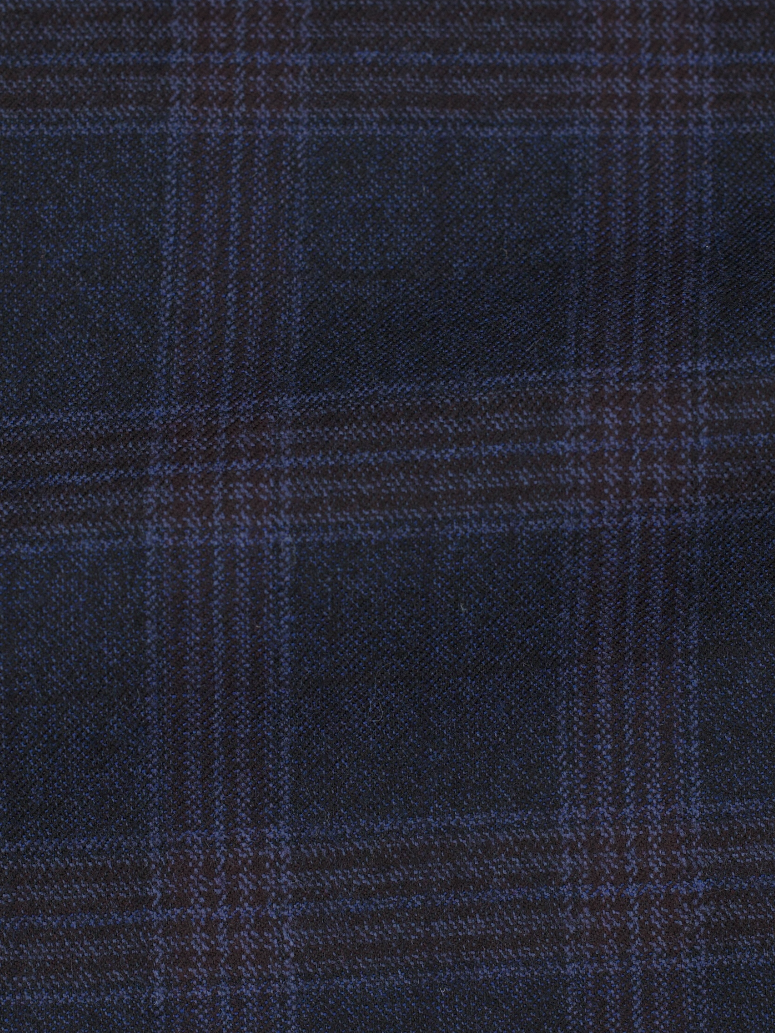 Kiton Navy & Red 14-Micron Wool Glenplaid Jacket