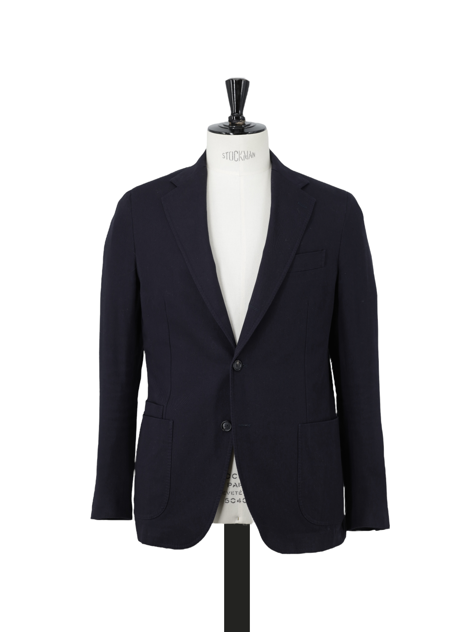 De Petrillo Deep Navy Pure-Cotton Twill Gabardine Suit