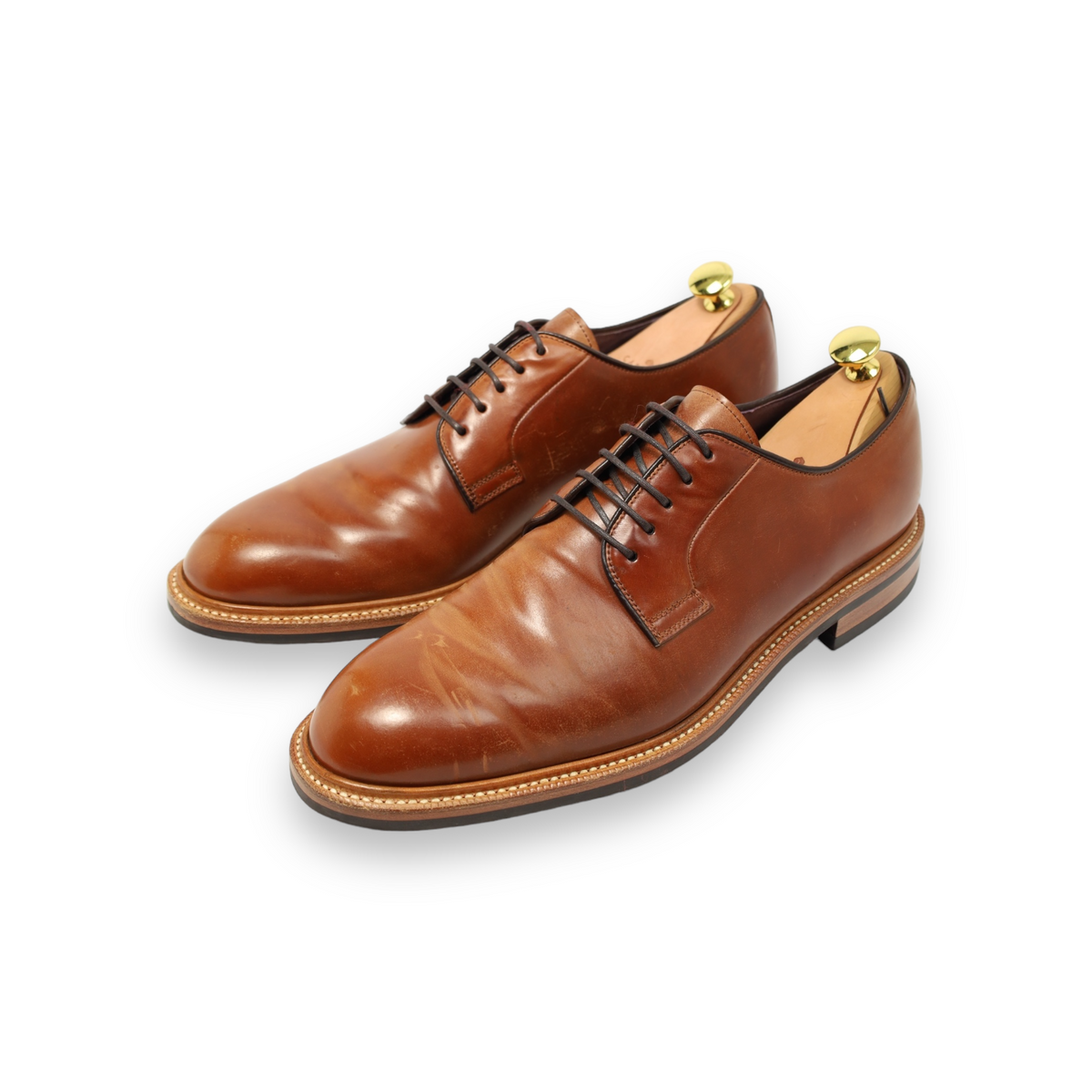 Isaia Men\'s Classic Leather Dress Shoes - Dark Brown 7.5US / 40.5EU Carmina Dark Brown Cap Toe Oxford Lace-ups main image 4