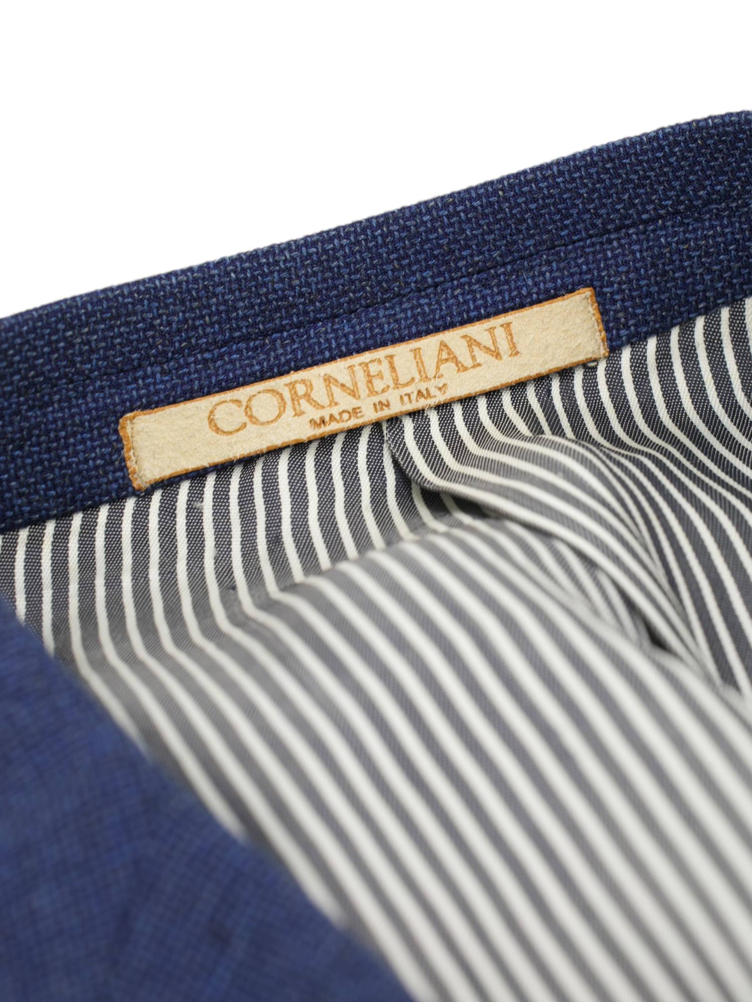 Corneliani Blue Super 100's Hopsack Summer Jacket