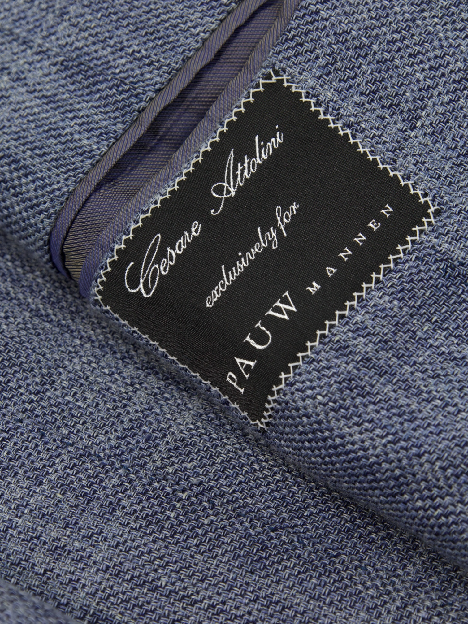 Cesare Attolini Slate Blue Linen & Wool Glenplaid Jacket