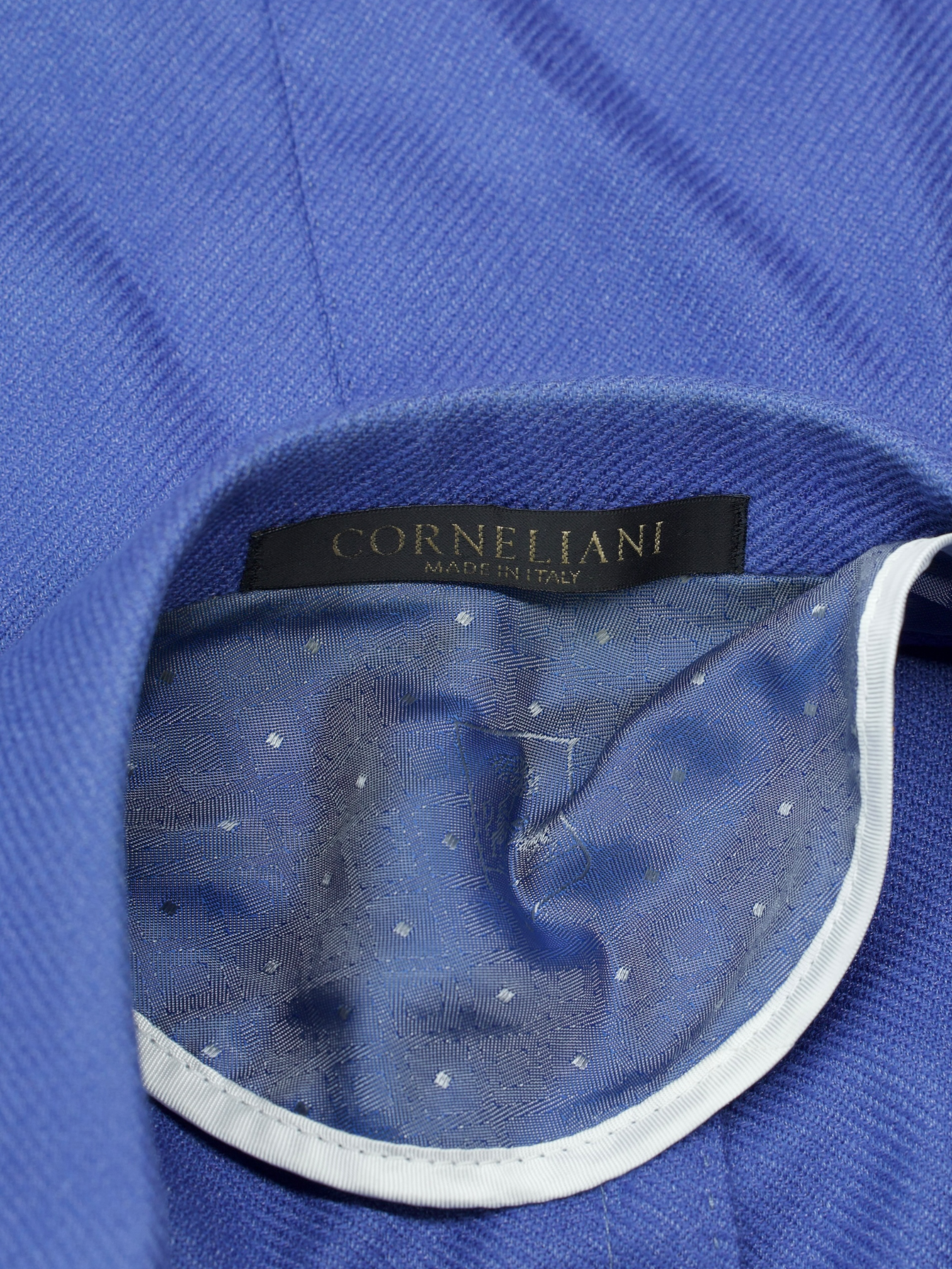 Corneliani Sky Blue Shiny Cashmere & Silk Twill Jacket