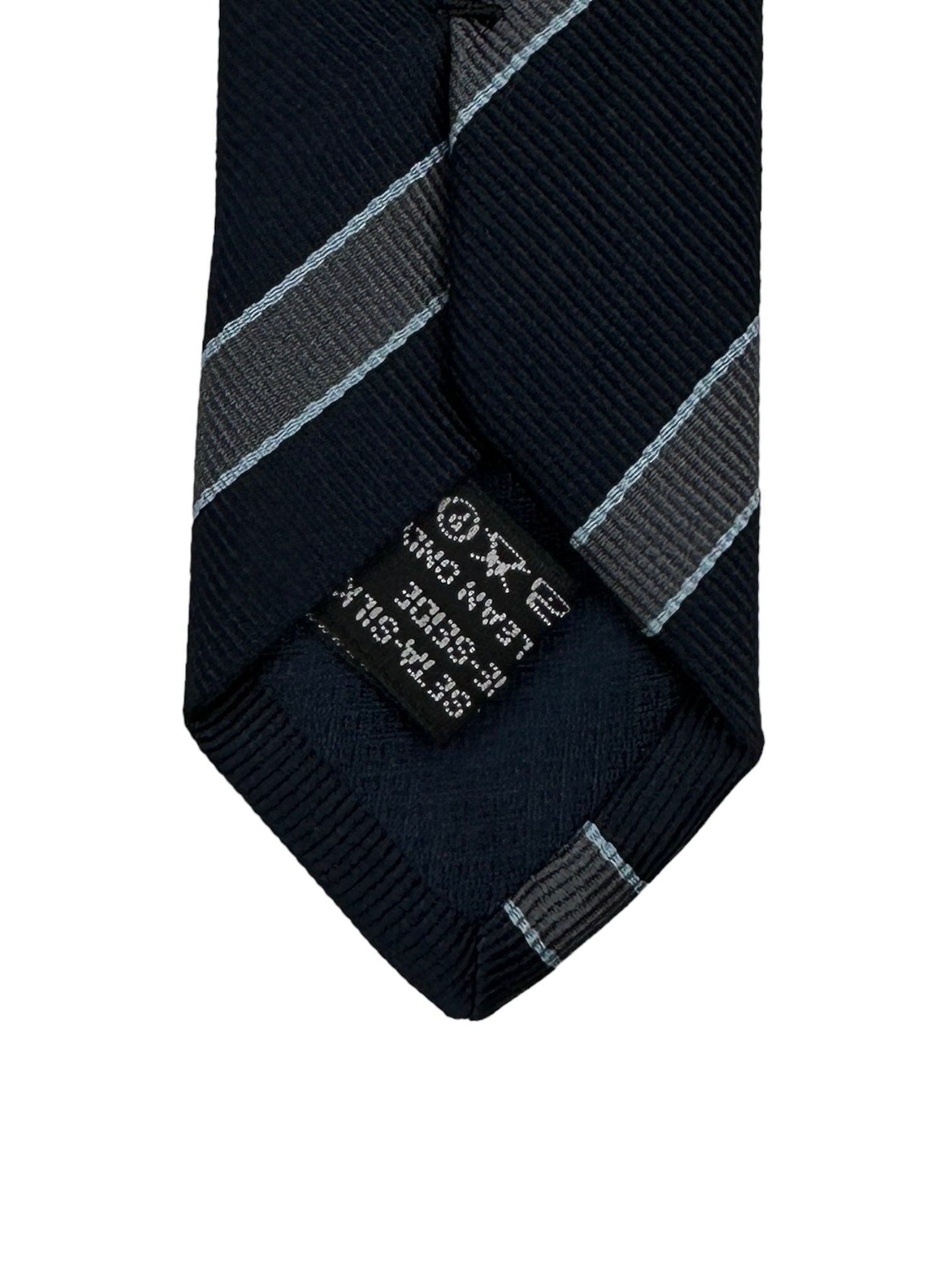 E.Marinella Navy Club Stripe Tie