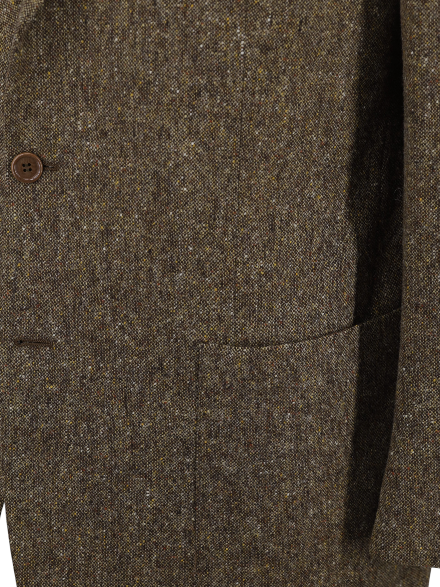 Isaia Brown Pure-Wool Speckled Donegal Country-Side Jacket