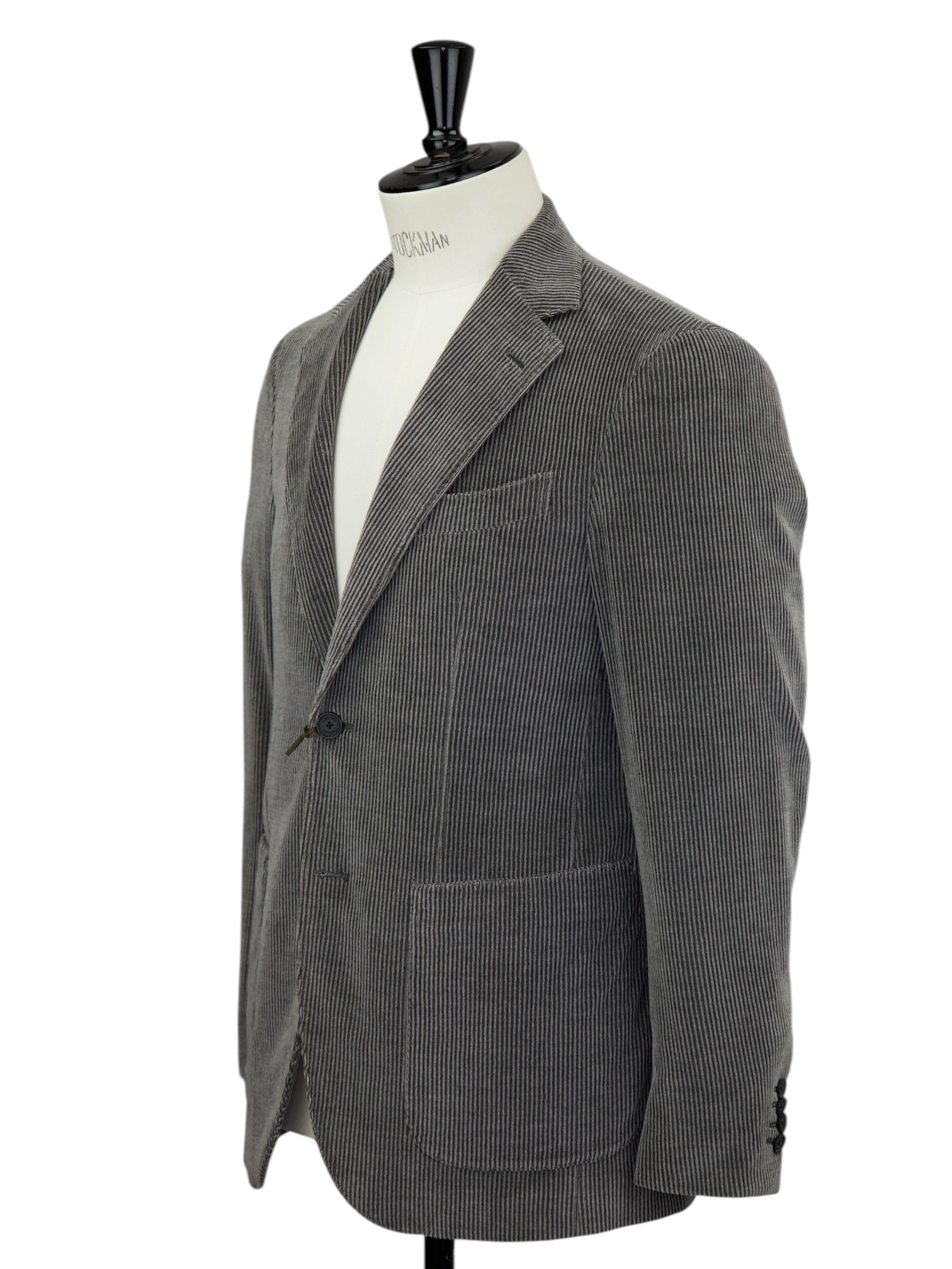 Caruso Grey Cotton & Cashmere Corduroy Aida Jacket