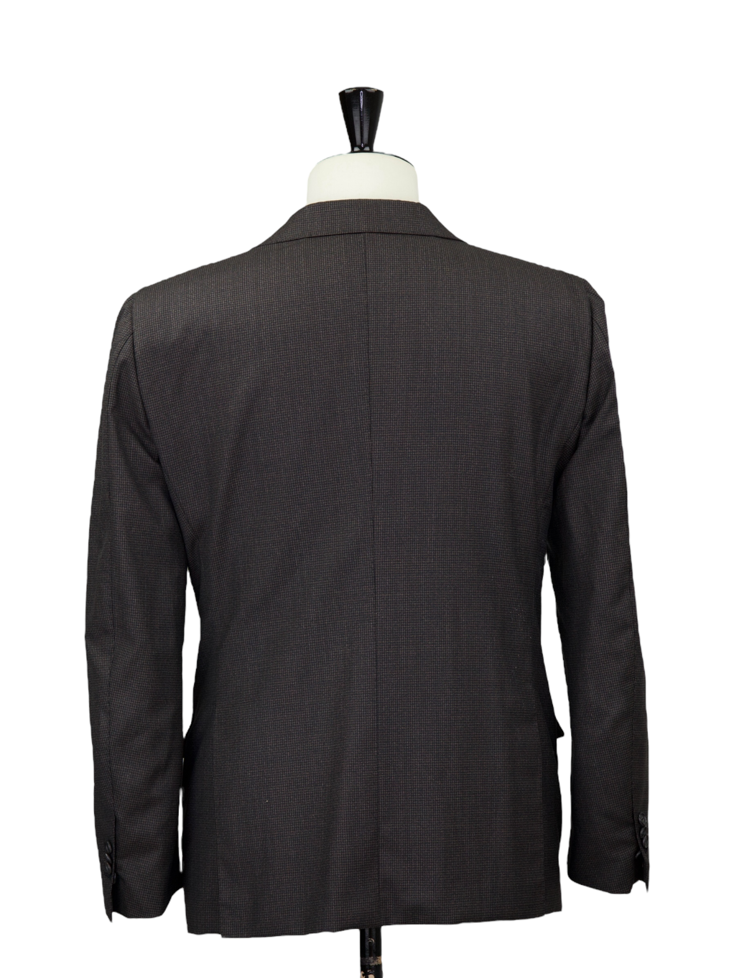 Cesare Attolini Dark Brown Extafine-Wool Puppytooth Suit