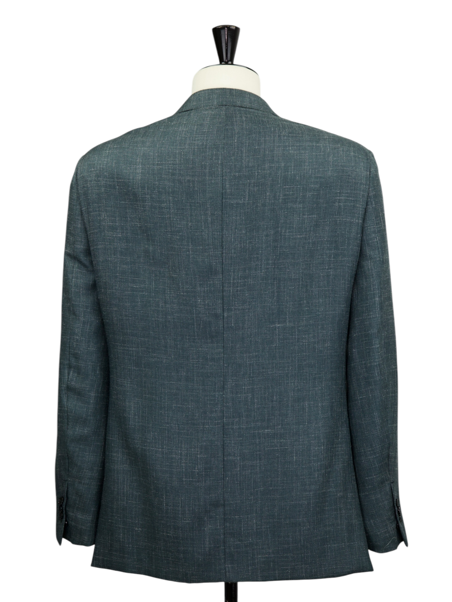 Ermenegildo Zegna Verdigris Green Cashmere, Silk & Linen Melange Jacket