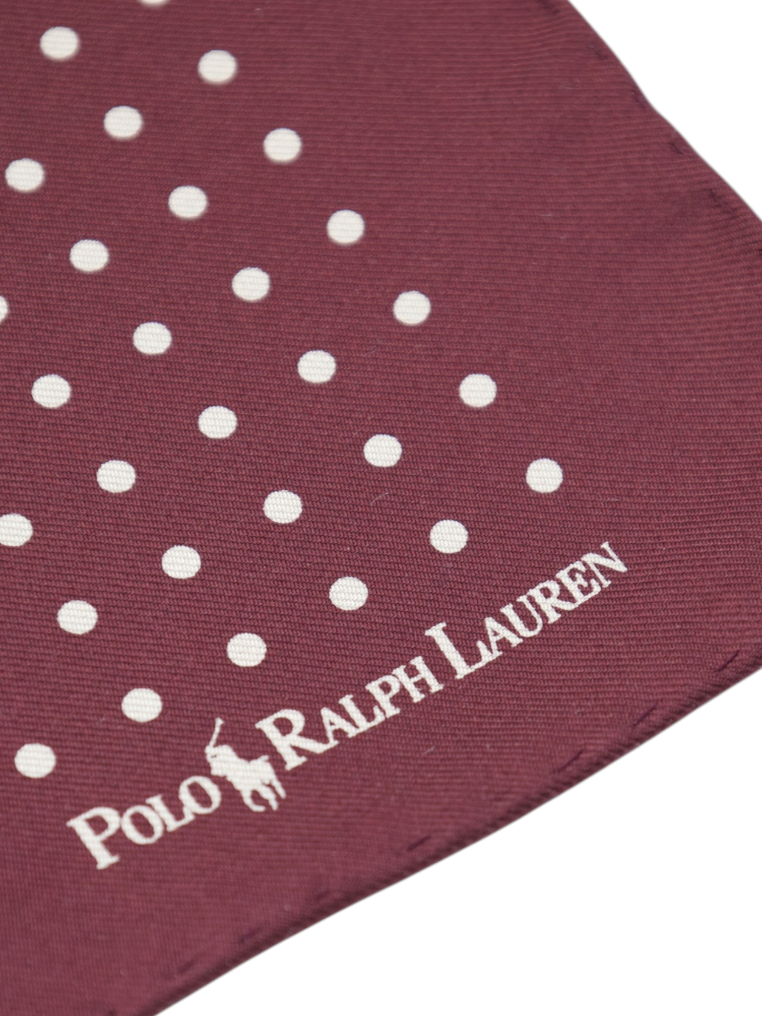 Ralph Lauren Red Polkadot Silk Pocket Square